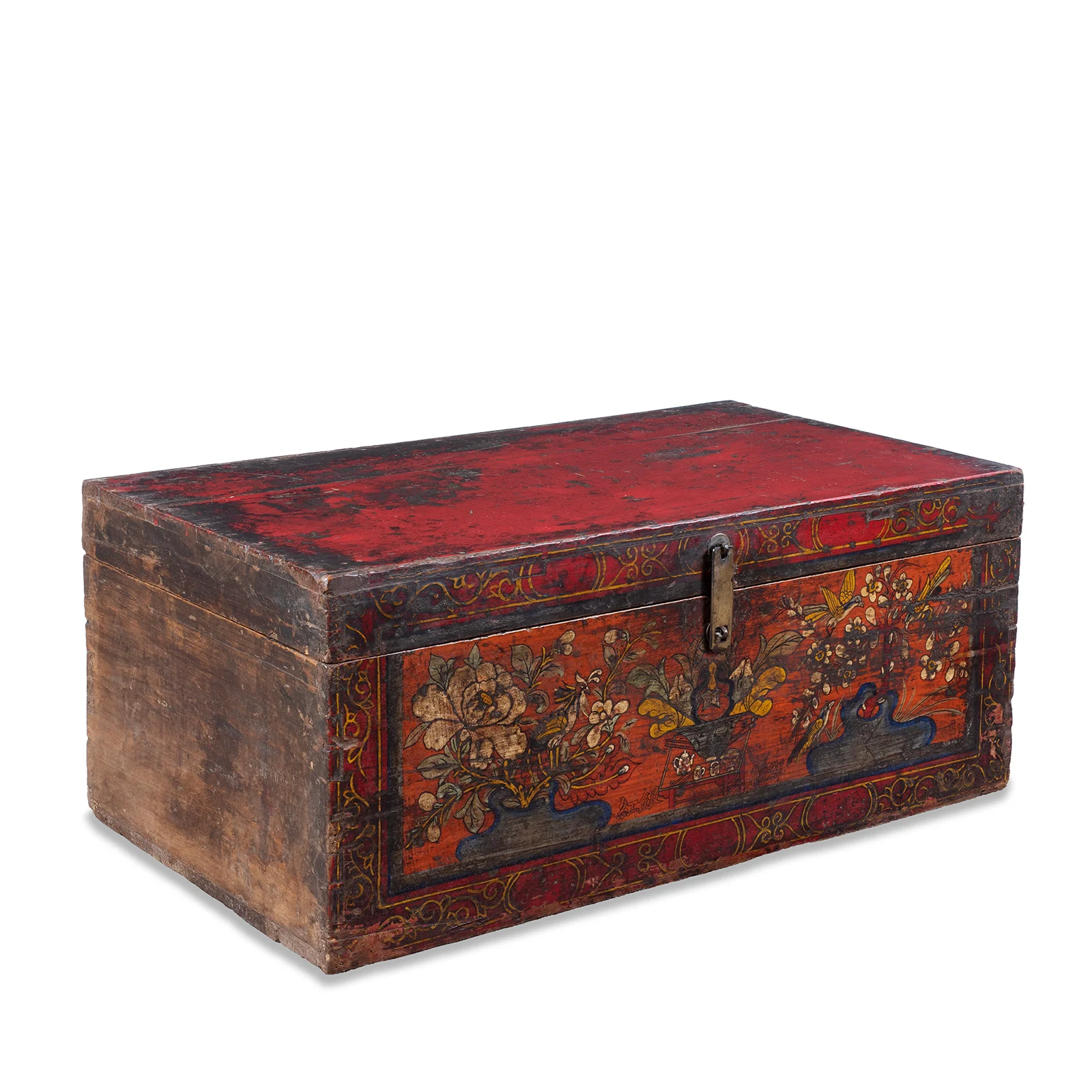 Painted Chest From Gansu - 19th Century - Image 2
