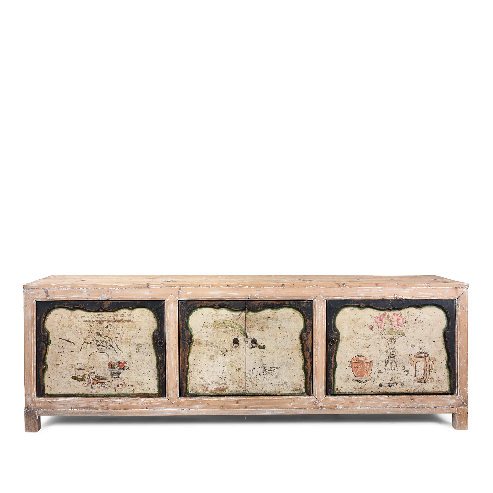 Painted Low Sideboard From Gansu, China - 19th Century