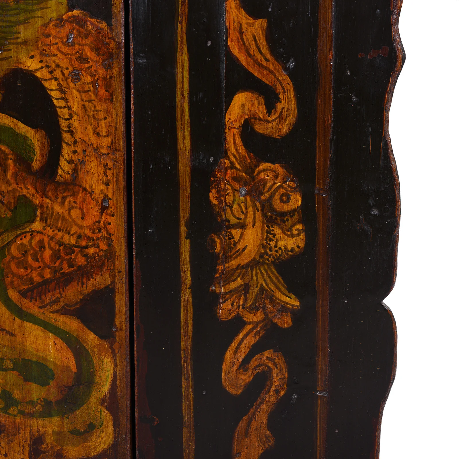 Painted Tiger & Dragon Cabinet From Qinghai- 19th Century - Image 11