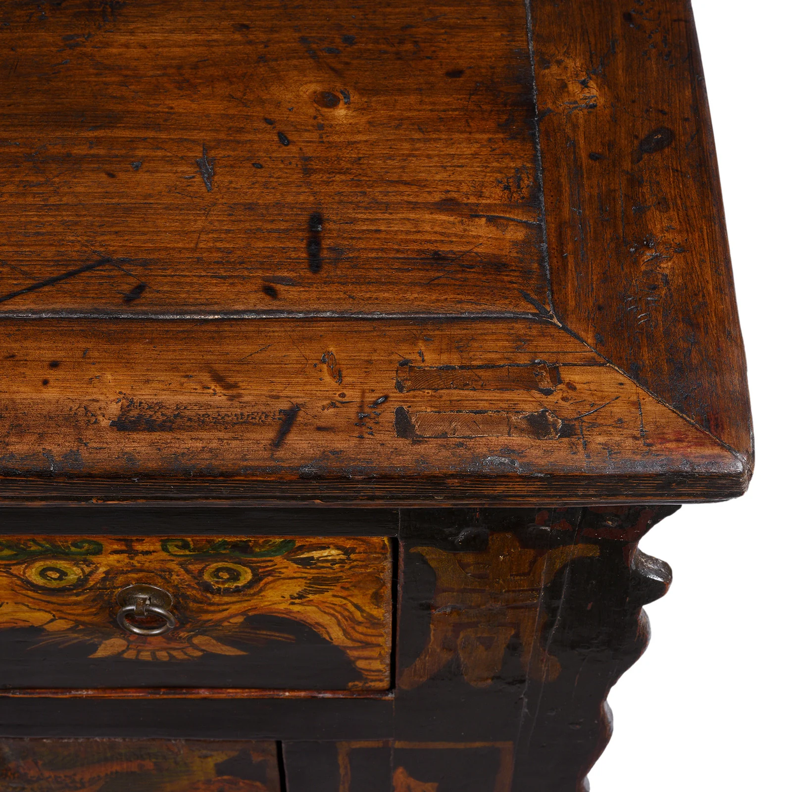 Painted Tiger & Dragon Cabinet From Qinghai- 19th Century - Image 8