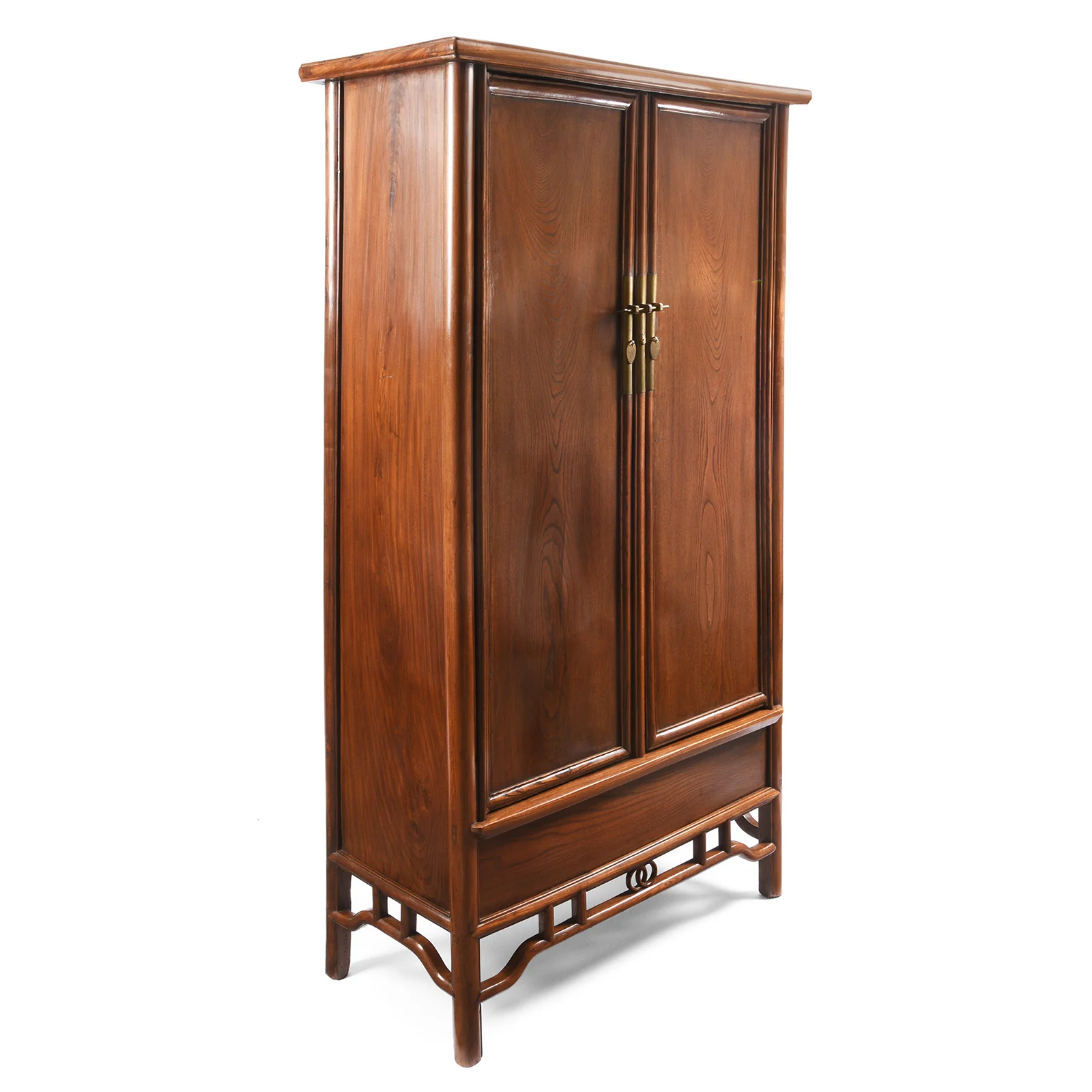 Chinese Red Elm Taper Cabinet - Qing Dynasty - Image 5