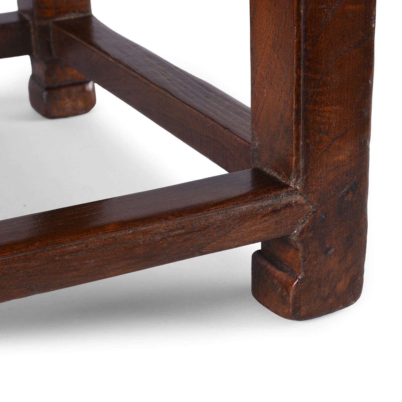 Red Elm Square Side Table From Jiangsu - 19th Century - Image 5