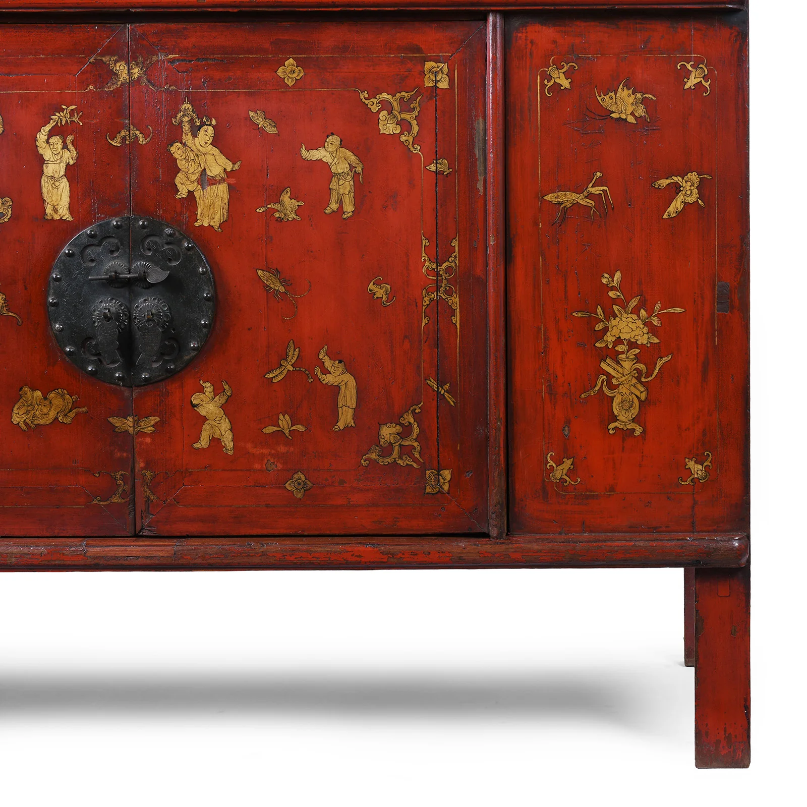 Red Lacquer Wedding Cabinet From Fujian - 19th Century - Image 16