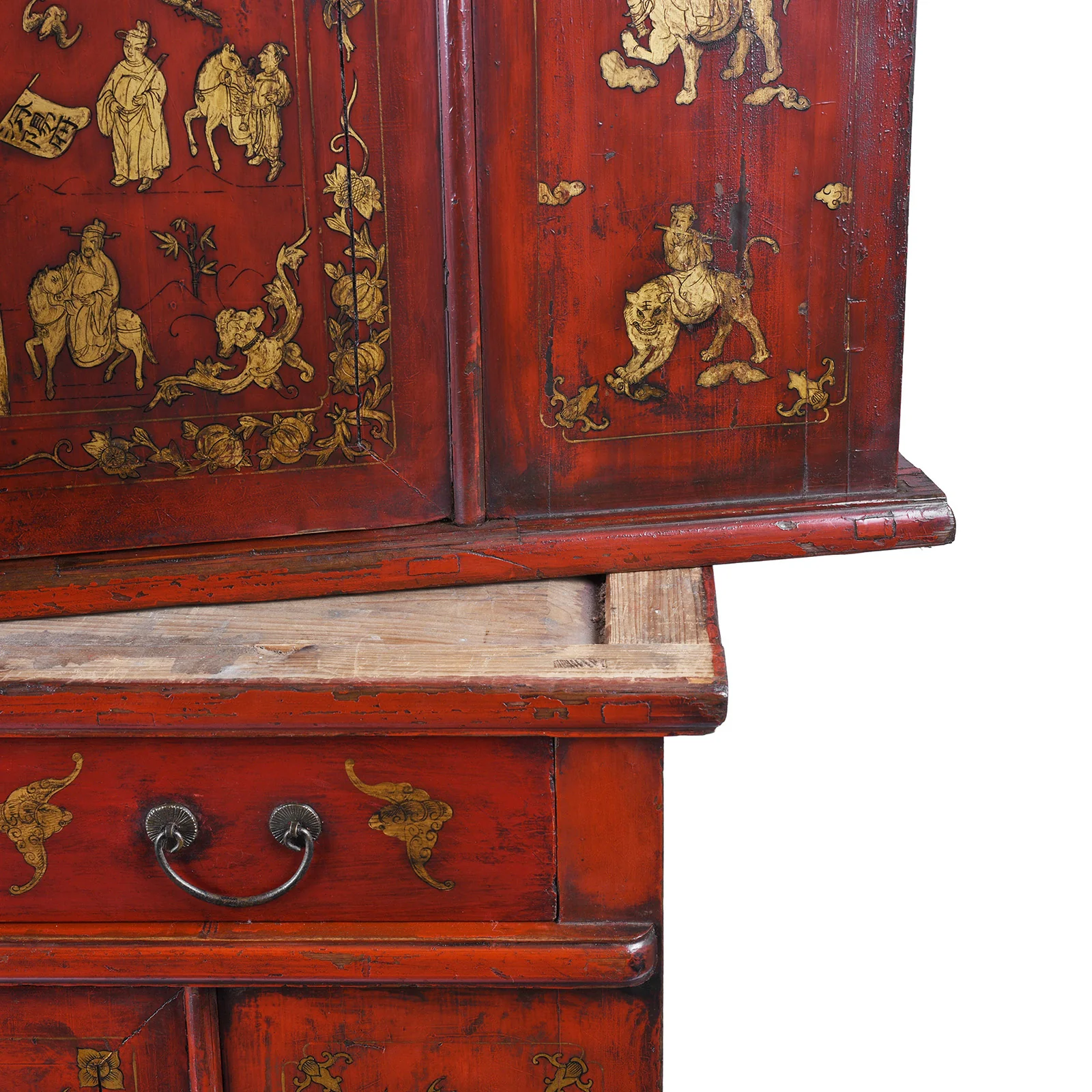 Red Lacquer Wedding Cabinet From Fujian - 19th Century - Image 20