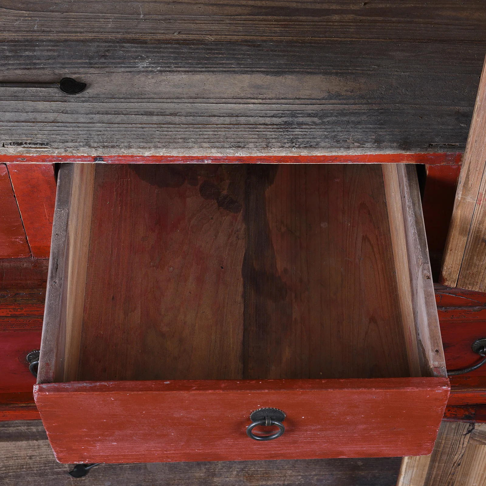 Red Lacquer Wedding Cabinet From Fujian - 19th Century - Image 6