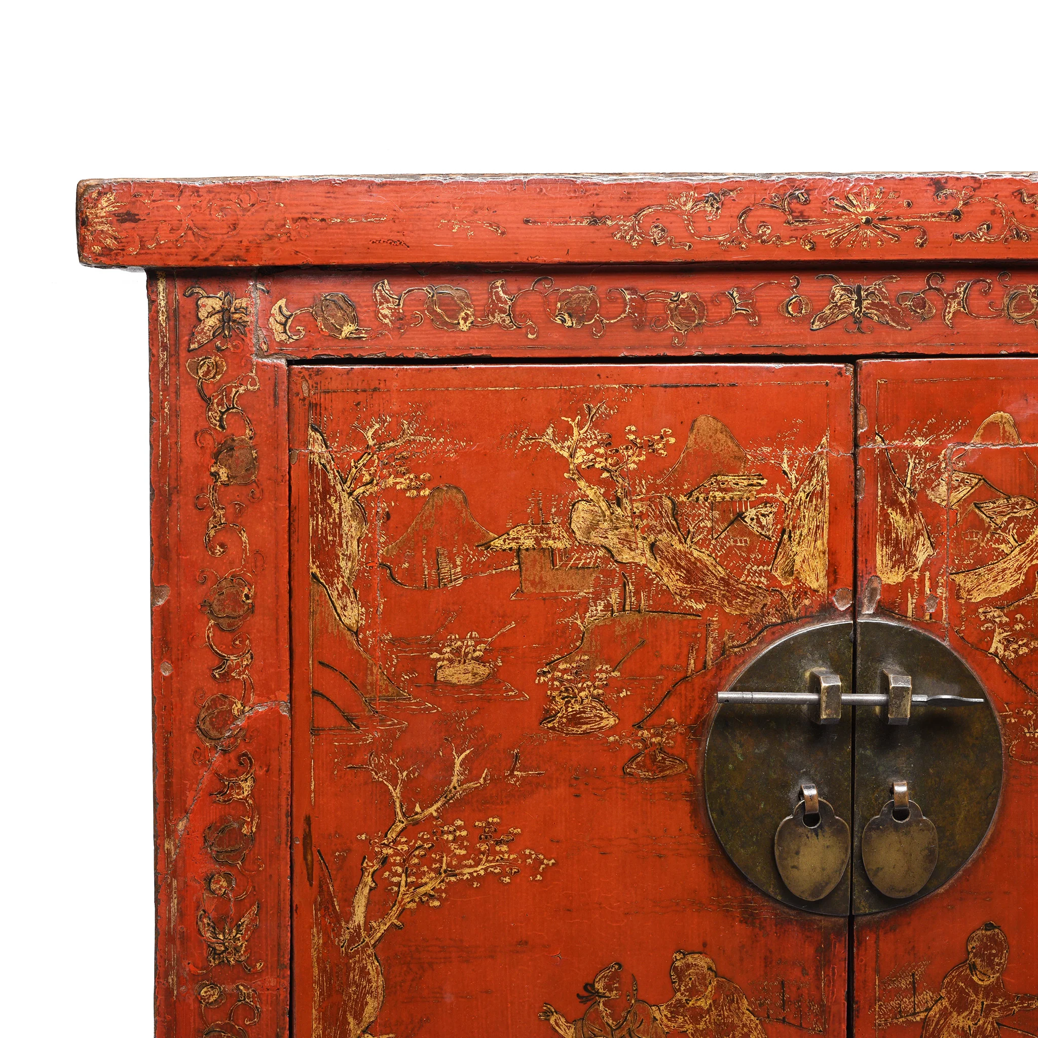 Red Lacquer Bedside Cabinet from Shanxi - Early 19thC - Image 2