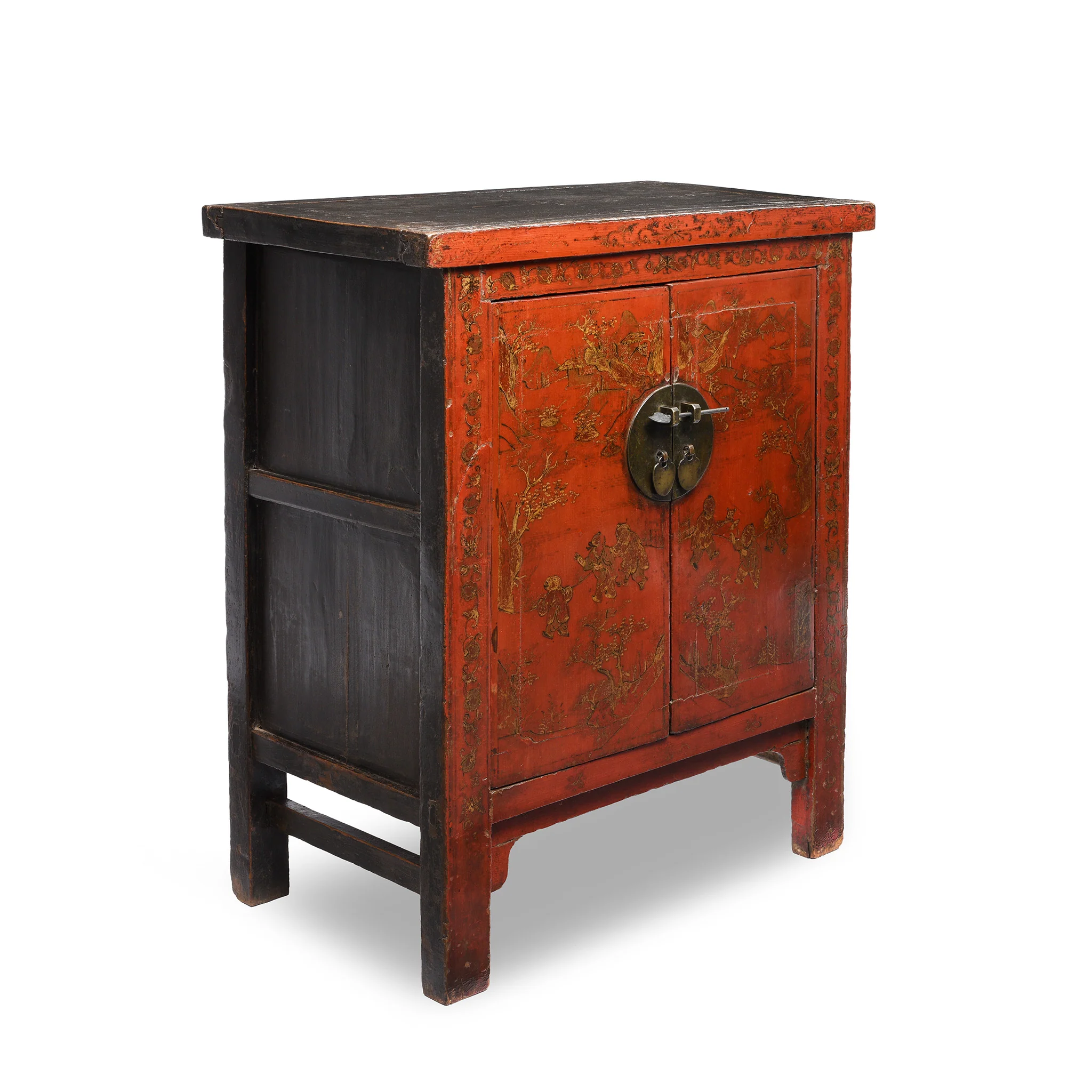Red Lacquer Bedside Cabinet from Shanxi - Early 19thC - Image 5