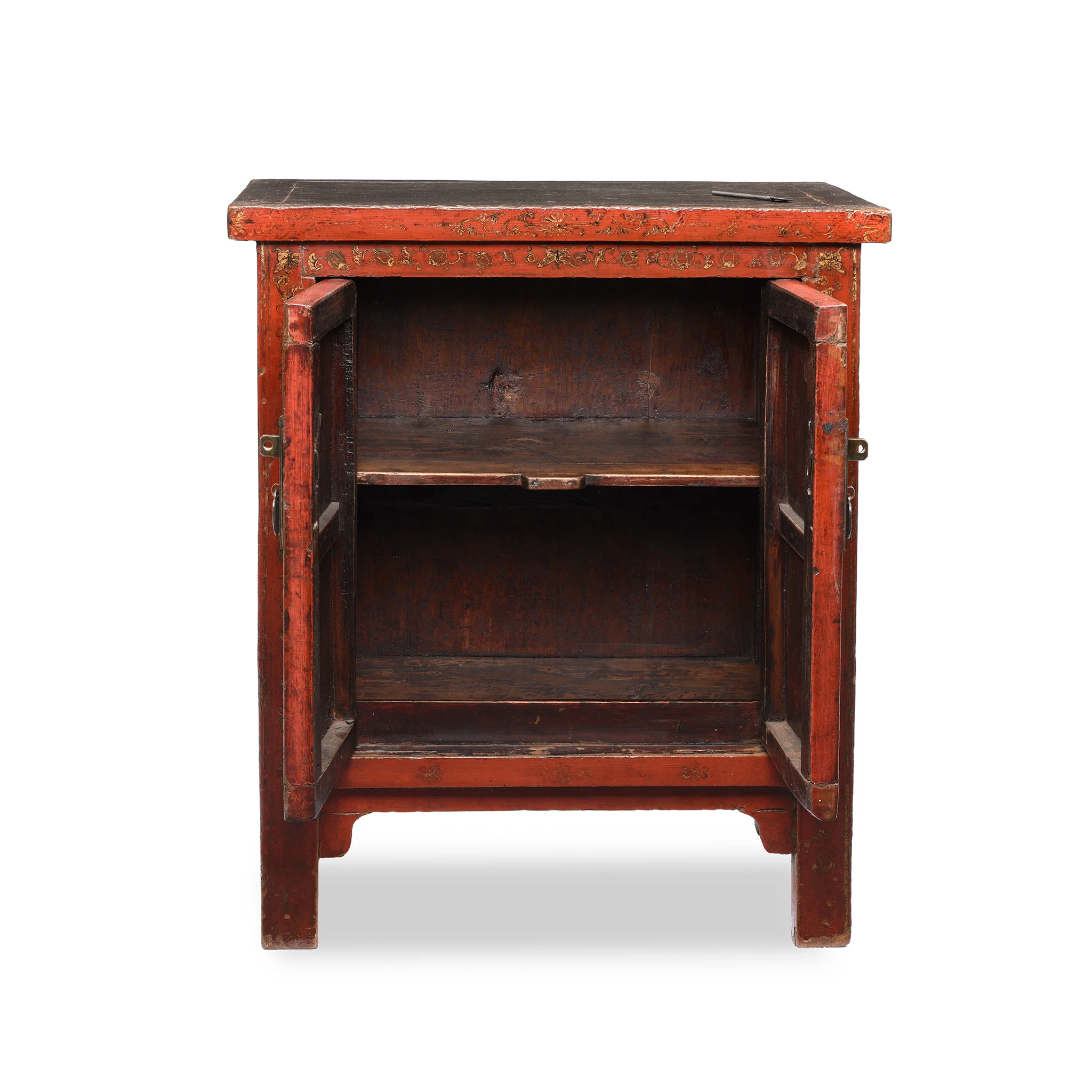 Red Lacquer Bedside Cabinet from Shanxi - Early 19thC - Image 9