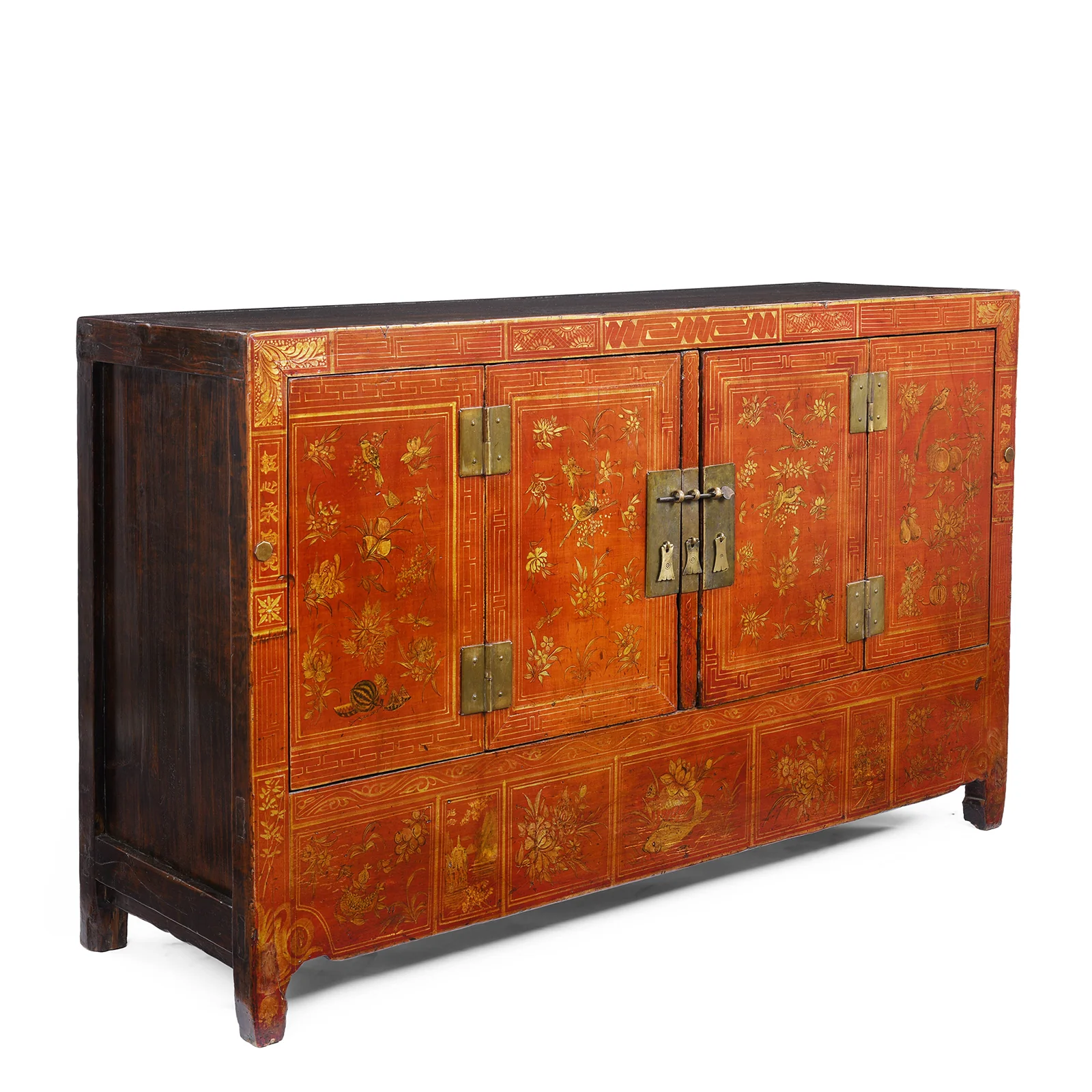 Red Lacquer Dongbei Sideboard - Ca 1920 - Image 5