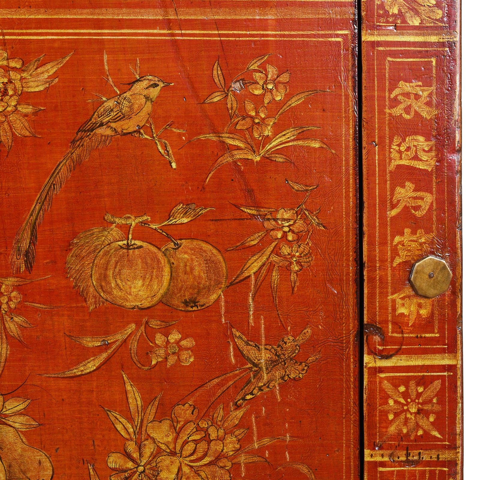 Red Lacquer Dongbei Sideboard - Ca 1920 - Image 7
