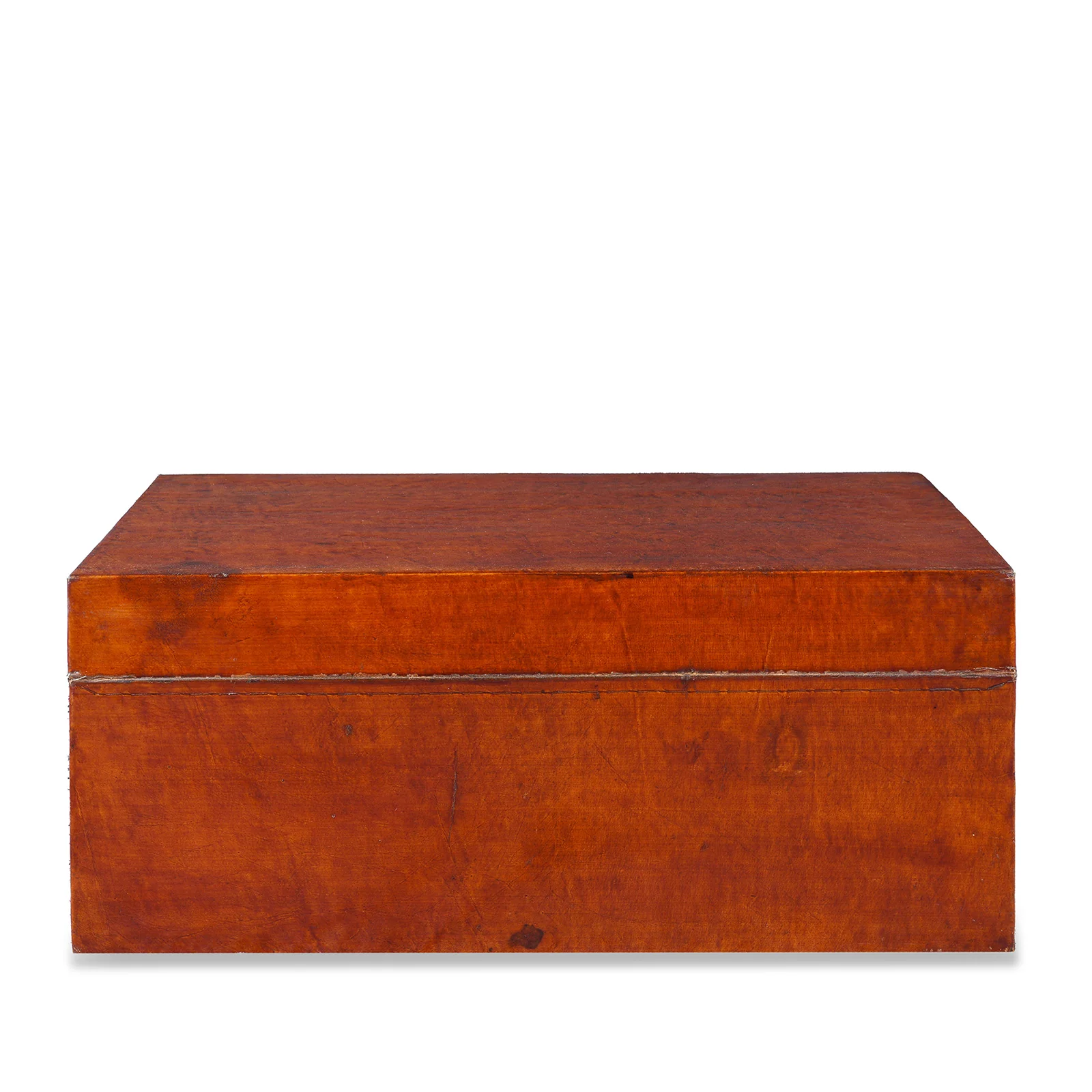 Tan Leather Trunk From Shanghai - Ca 1900 - Image 10