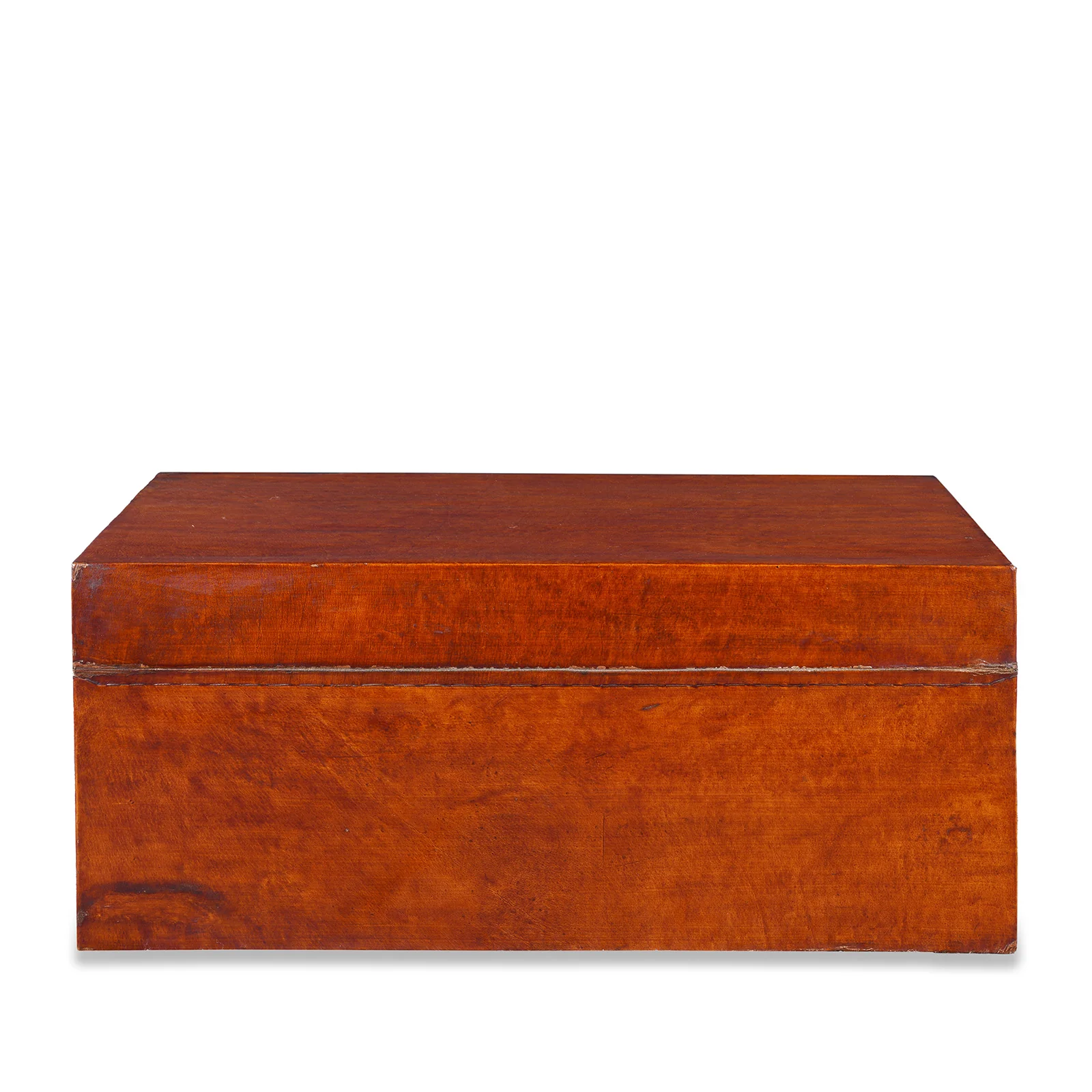 Tan Leather Trunk From Shanghai - Ca 1900 - Image 9