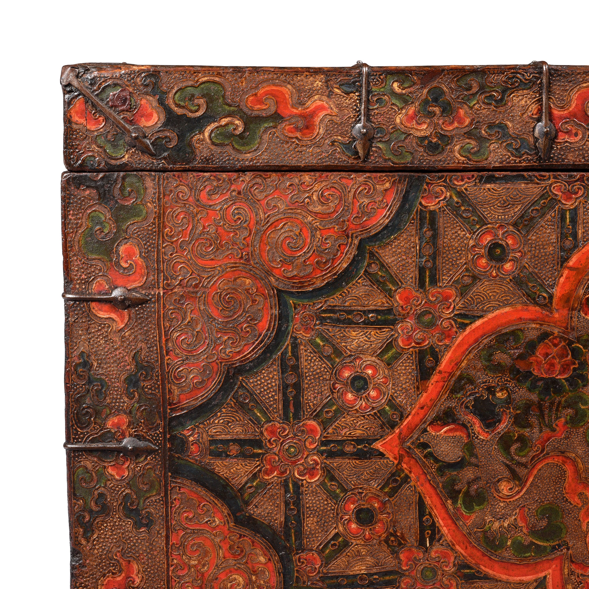 Painted Tibetan Dragon Storage Chest - 18th Century - Image 6