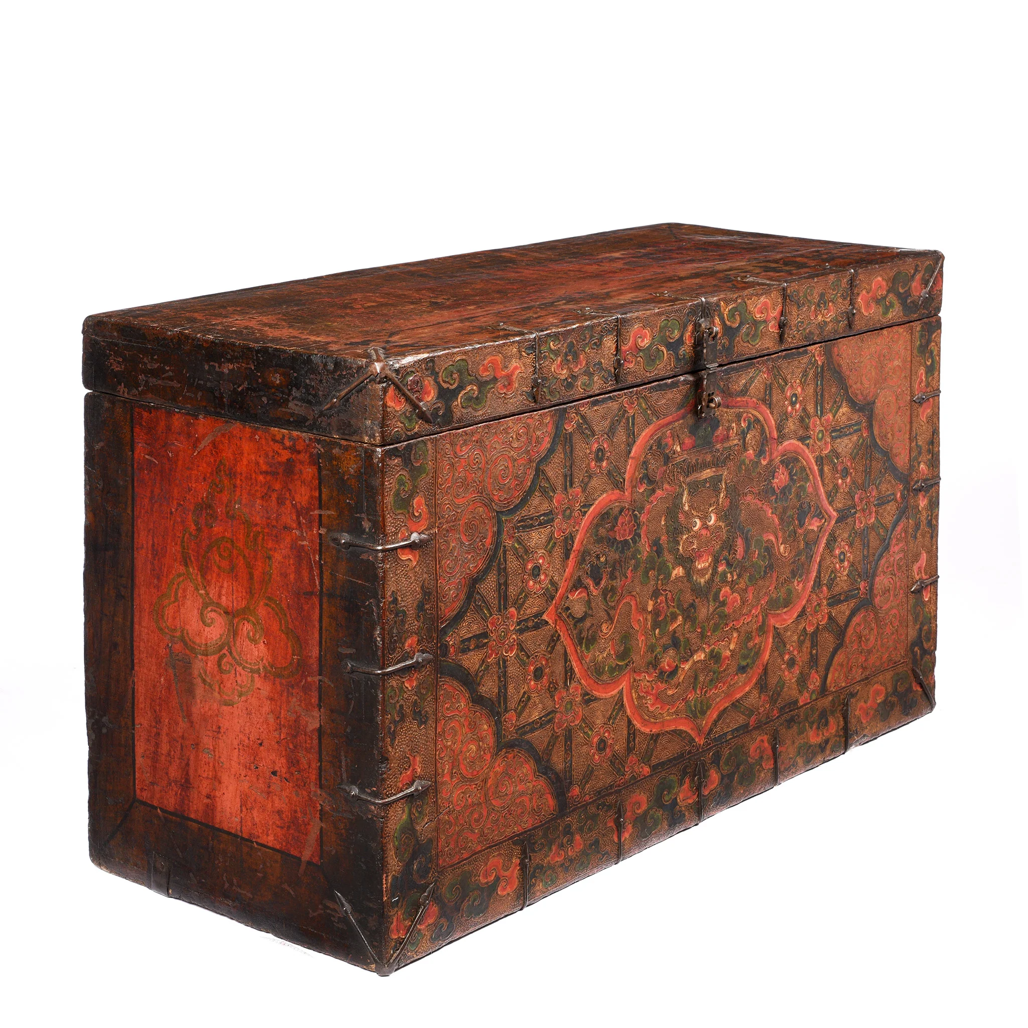 Painted Tibetan Dragon Storage Chest - 18th Century - Image 7