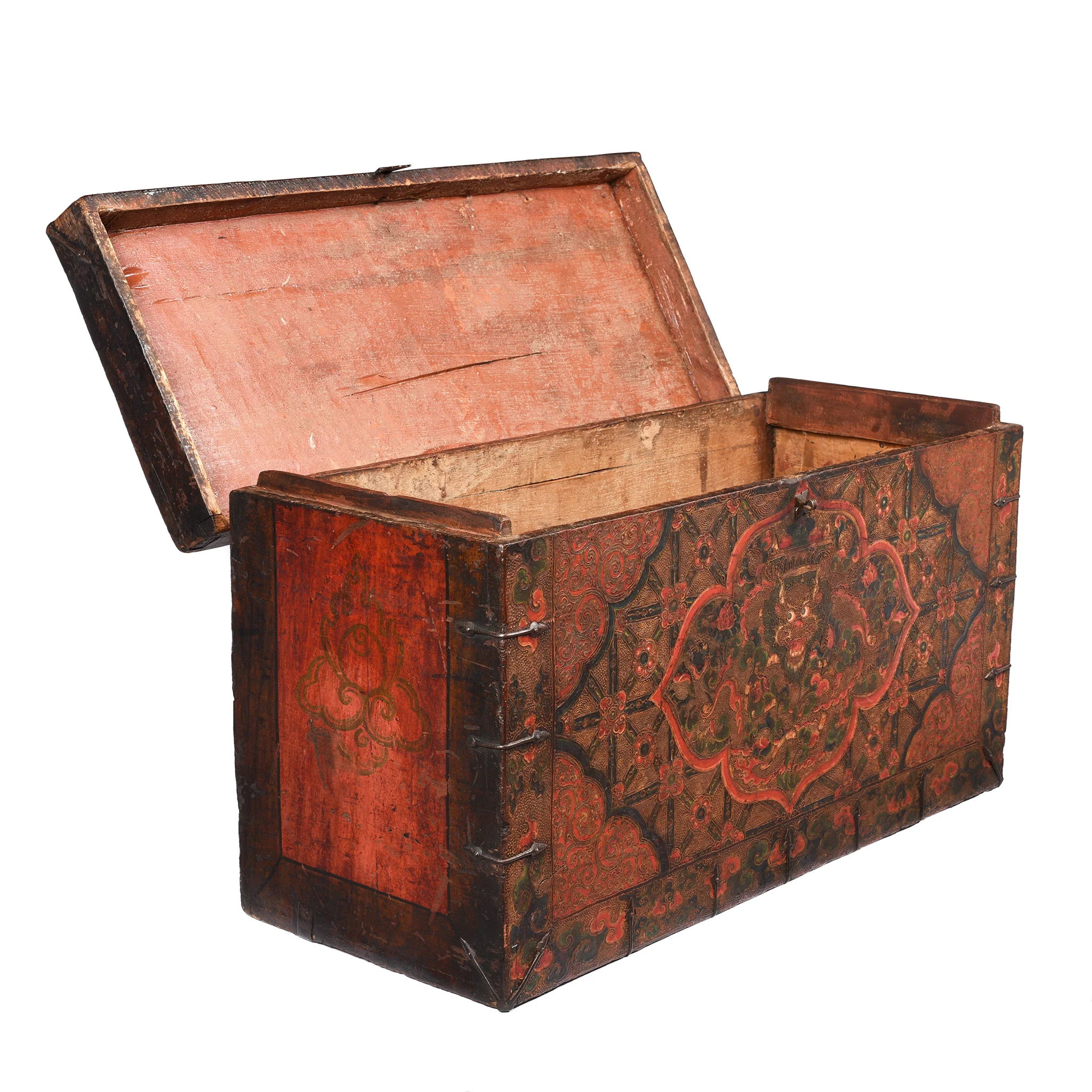 Painted Tibetan Dragon Storage Chest - 18th Century - Image 8