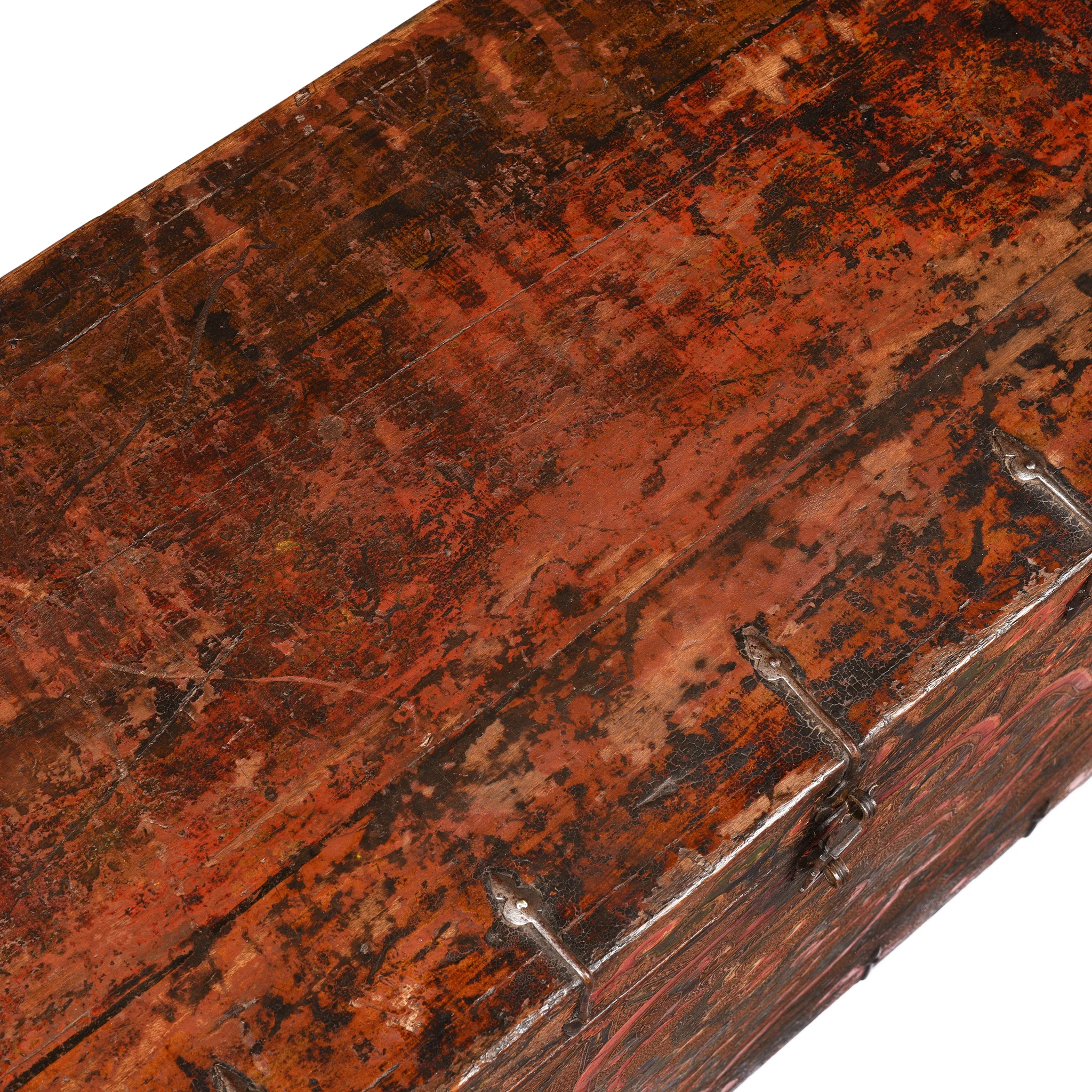 Painted Tibetan Dragon Storage Chest - 18th Century - Image 9