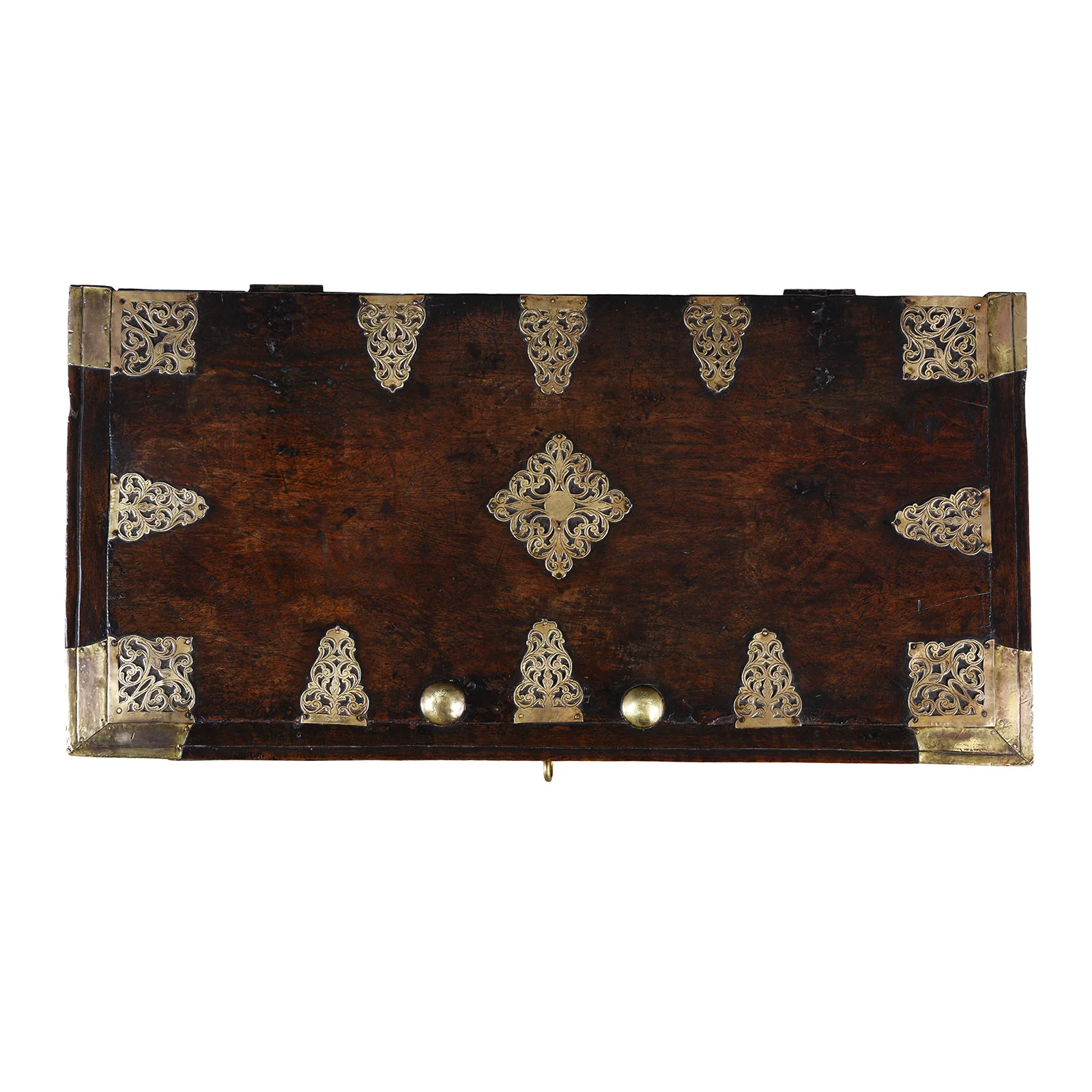 Dutch Colonial Ceylonese Teak & Brass Chest - 18th Century - Image 10