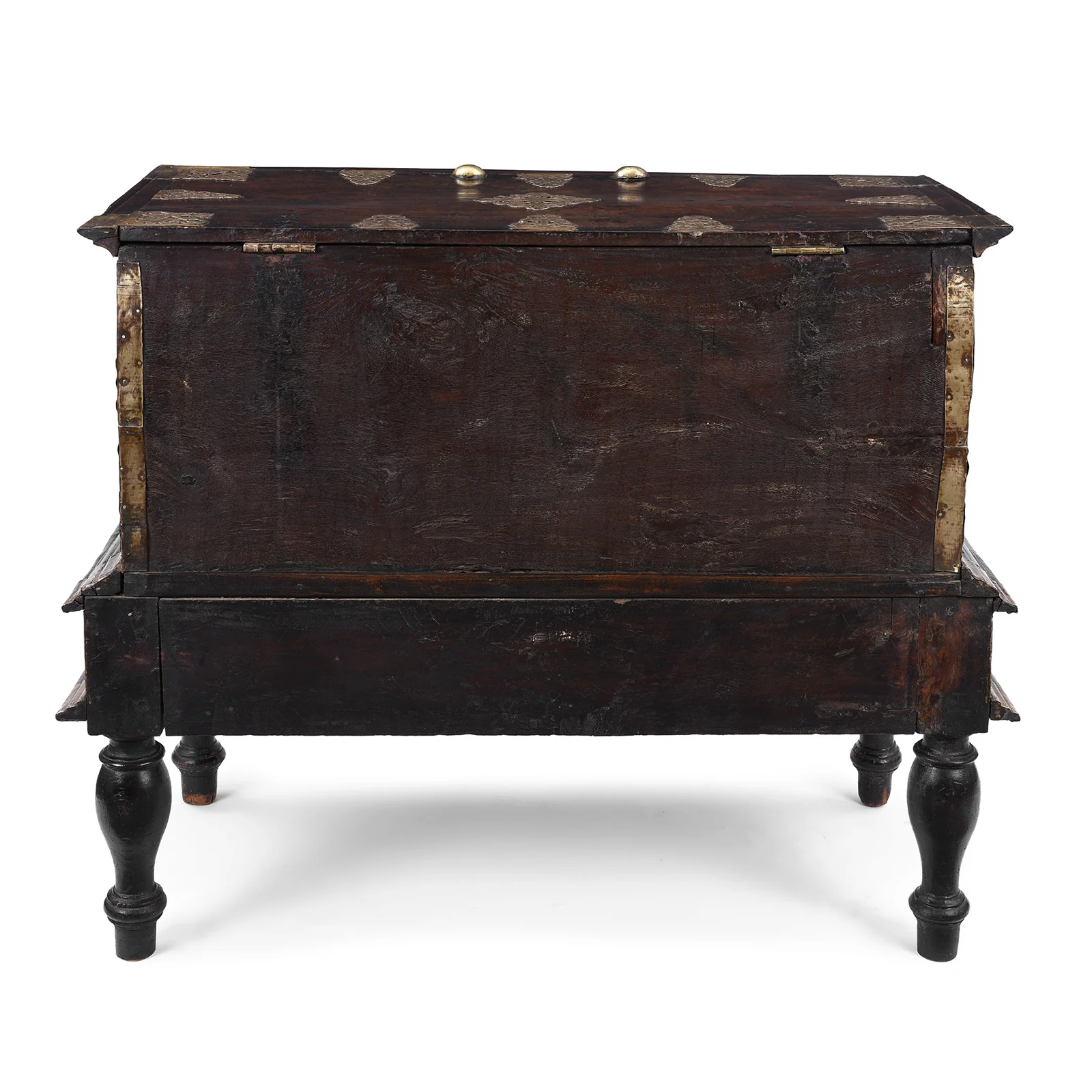 Dutch Colonial Ceylonese Teak & Brass Chest - 18th Century - Image 13