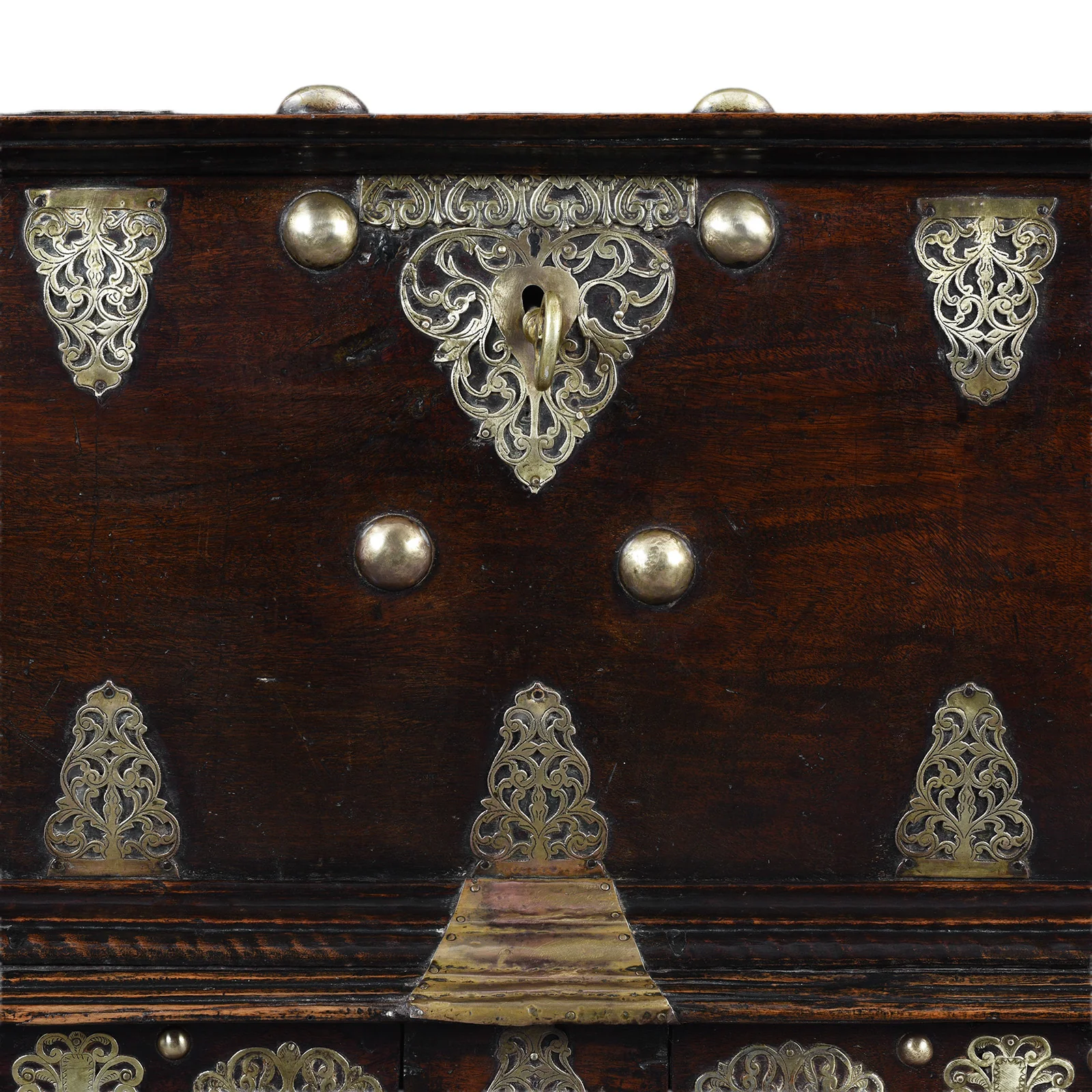 Dutch Colonial Ceylonese Teak & Brass Chest - 18th Century - Image 2