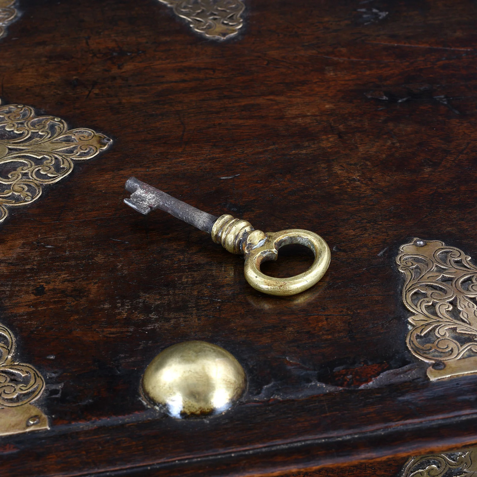 Dutch Colonial Ceylonese Teak & Brass Chest - 18th Century - Image 3