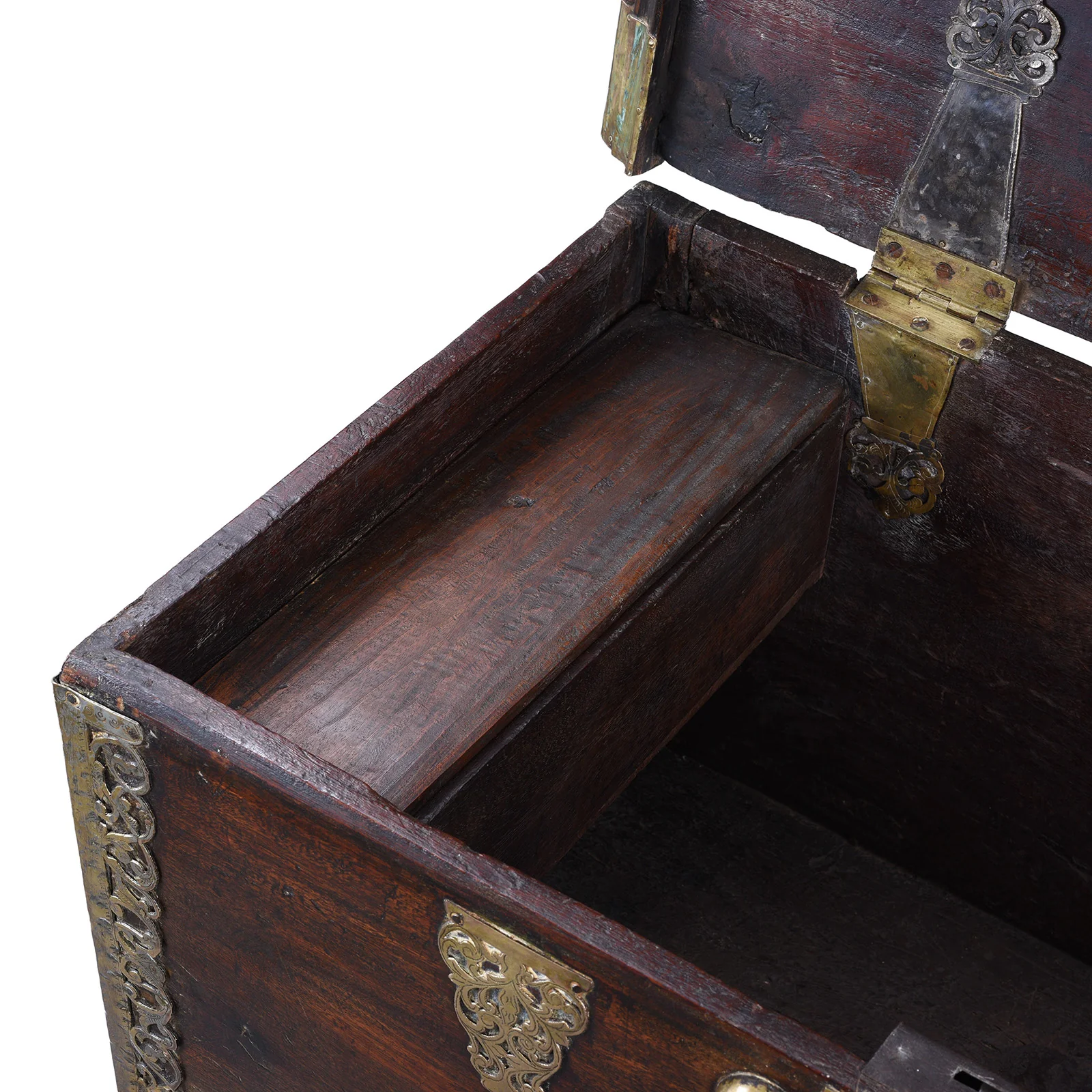 Dutch Colonial Ceylonese Teak & Brass Chest - 18th Century - Image 8
