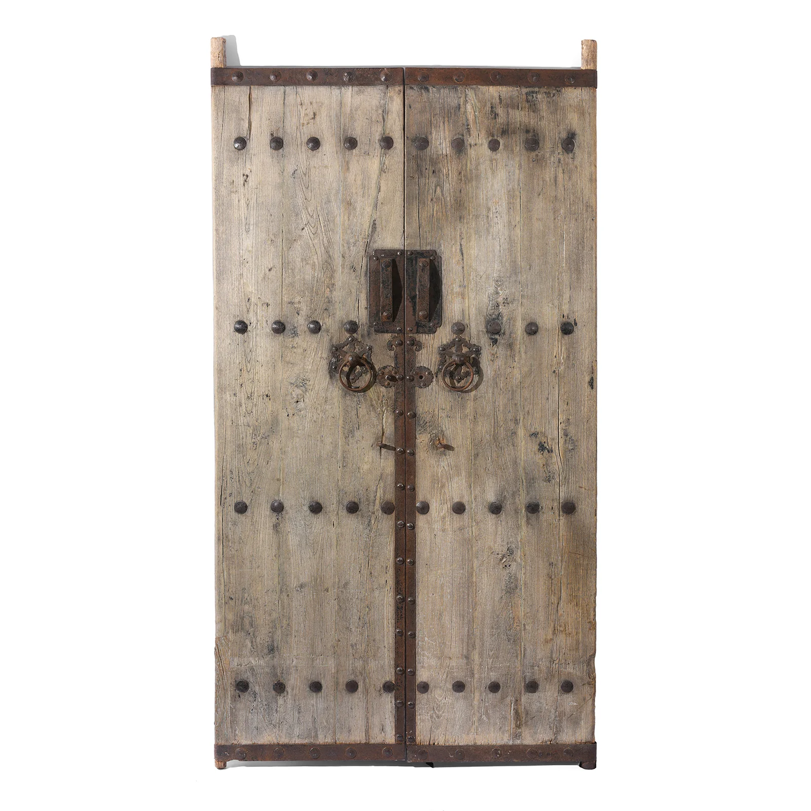 Bleached Elm Doors From Shanxi - 19th Century