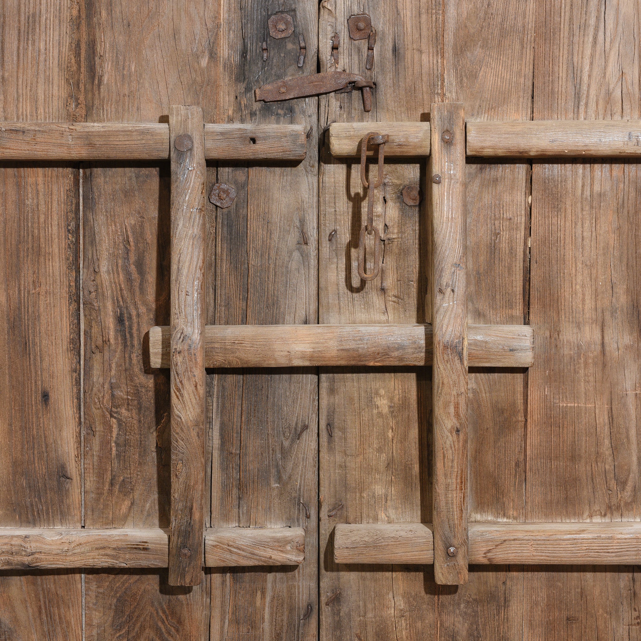 Iron Bound Elm Doors From Shanxi Province - 19thC - Image 8