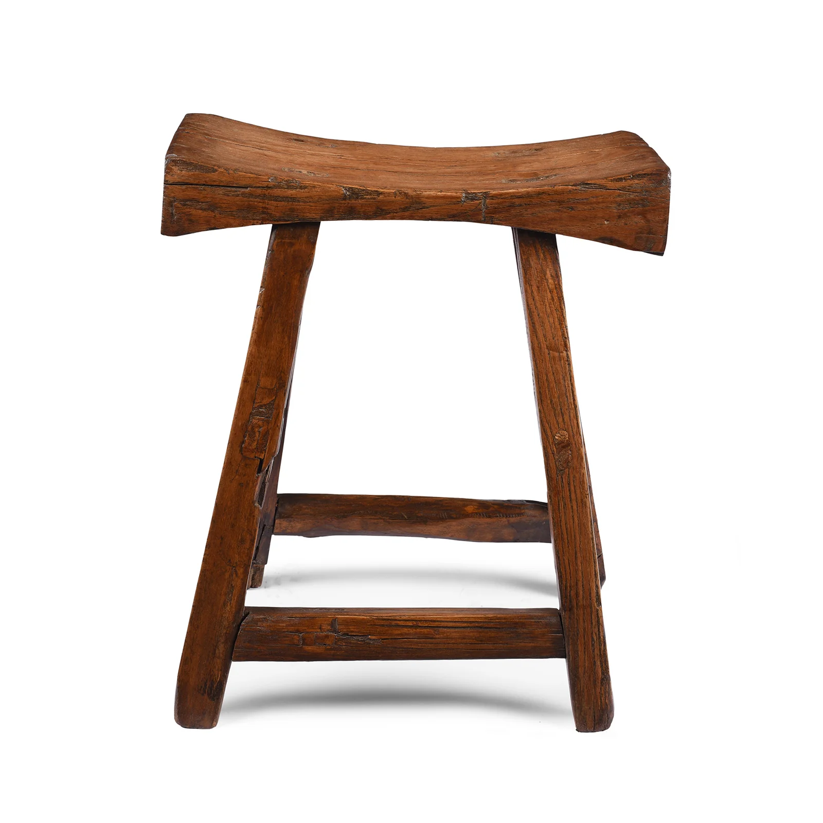 Elm Saddle Stool from Shanxi - 19th Century - Image 3