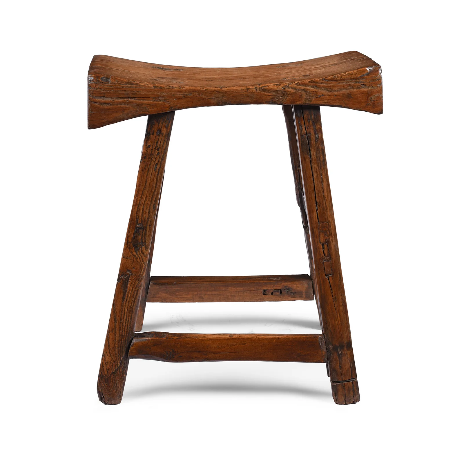 Elm Saddle Stool from Shanxi - 19th Century - Image 5