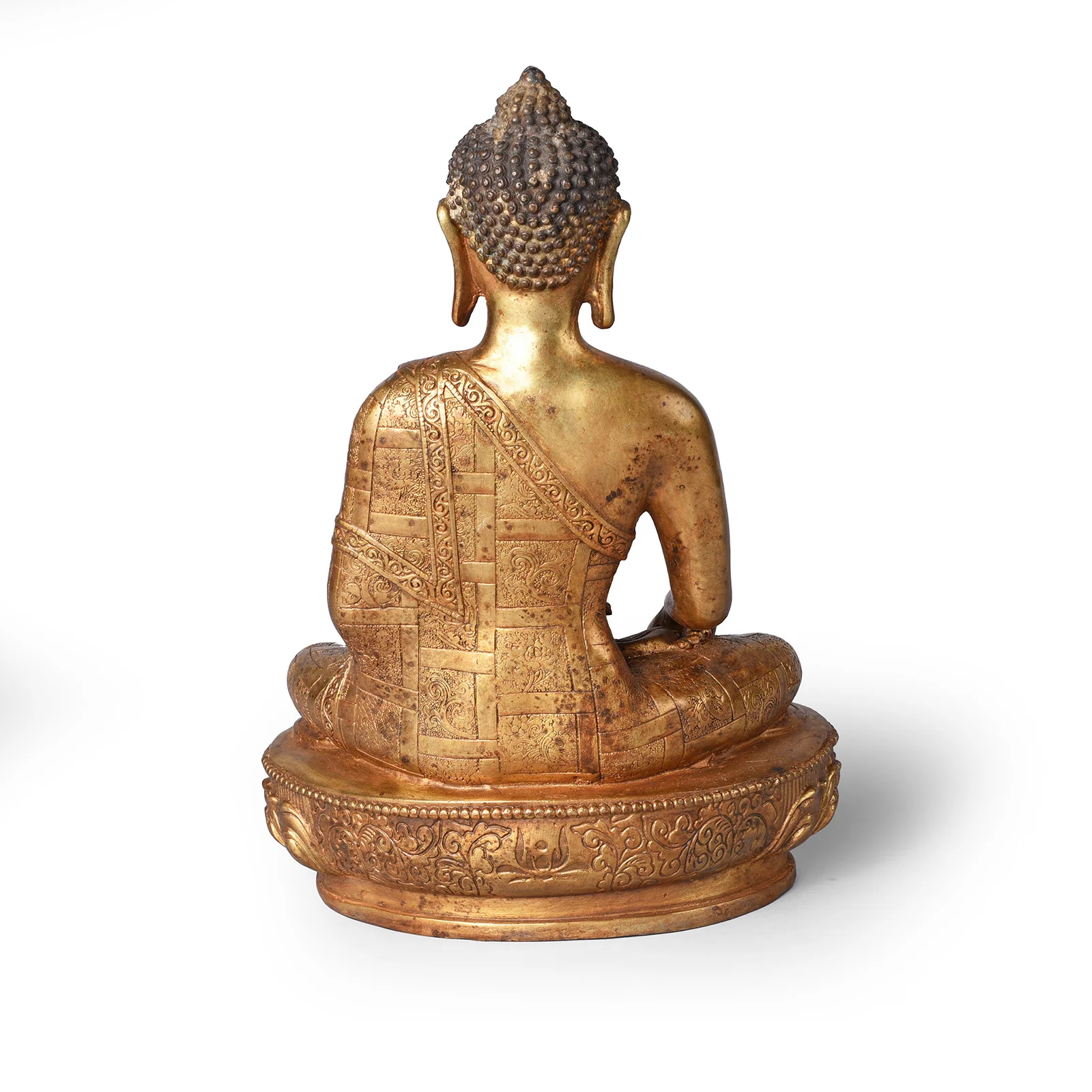 Gilt Brass Buddha - Varada Mudra - Image 6