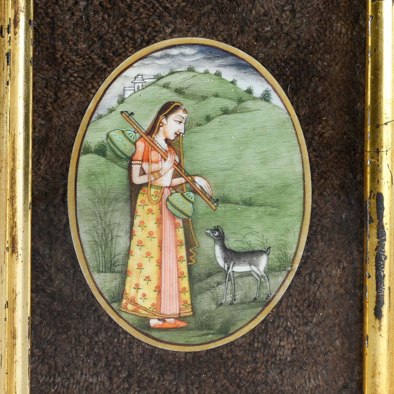 Gilt Framed Indian Miniature Painting - 19th Century - Image 2