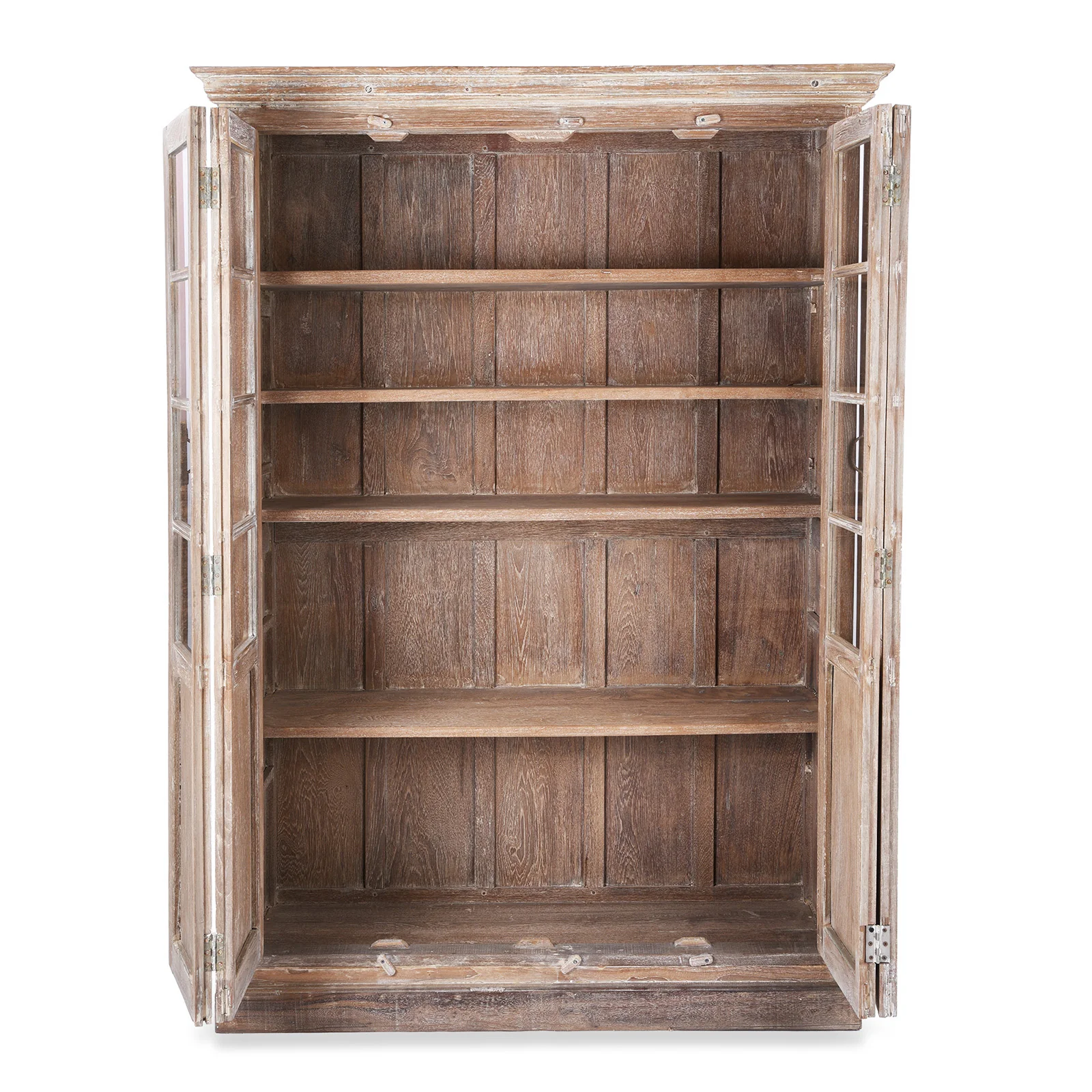 Glazed Teak Indian Kitchen Cabinet - Ca 1920's - Image 2