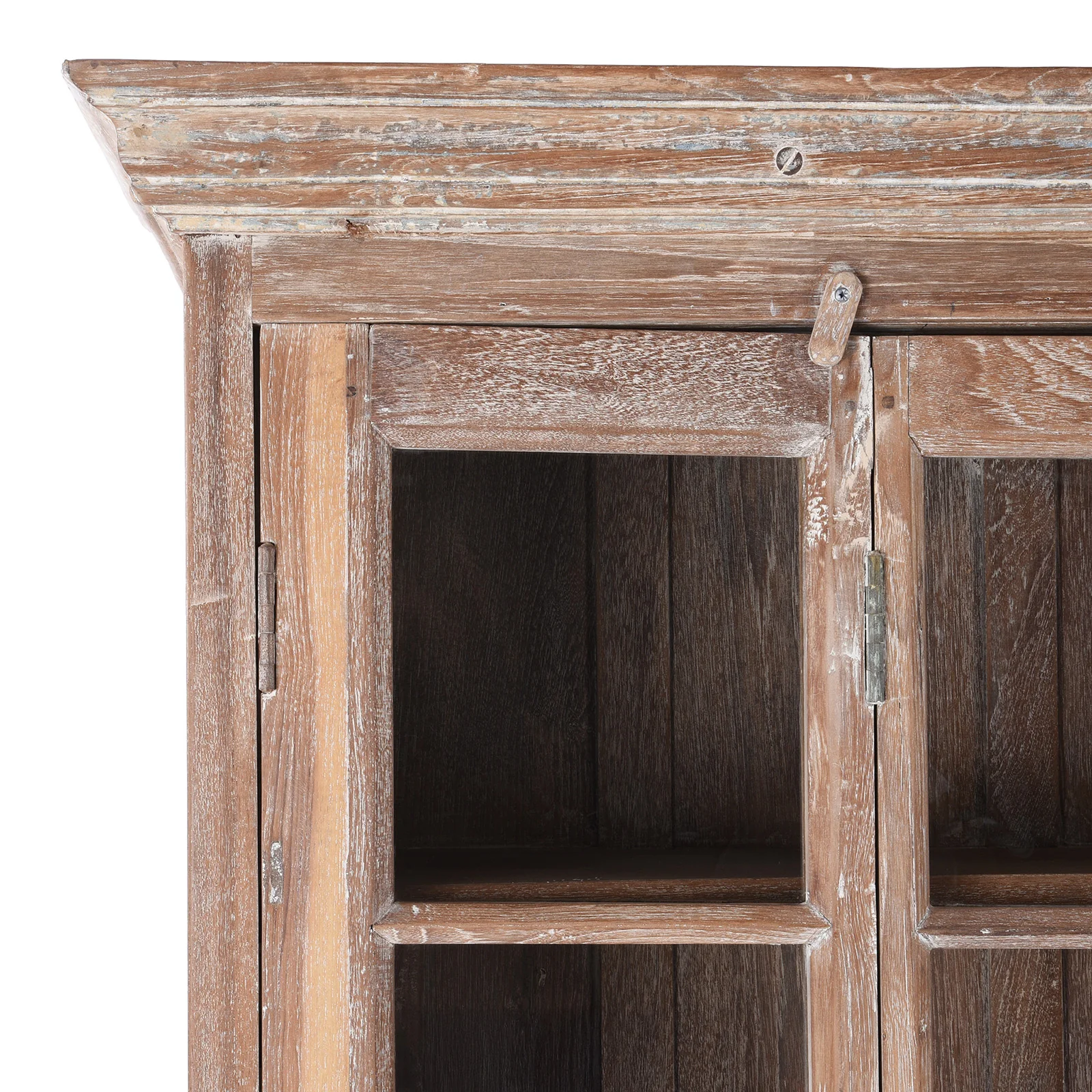 Glazed Teak Indian Kitchen Cabinet - Ca 1920's - Image 5