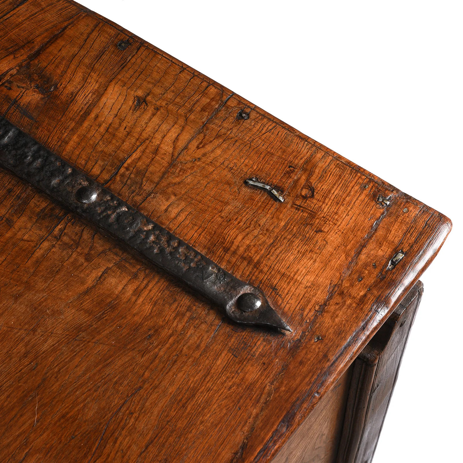 Iron Bound Teak Merchant Chest From Goa - 19th Century - Image 10