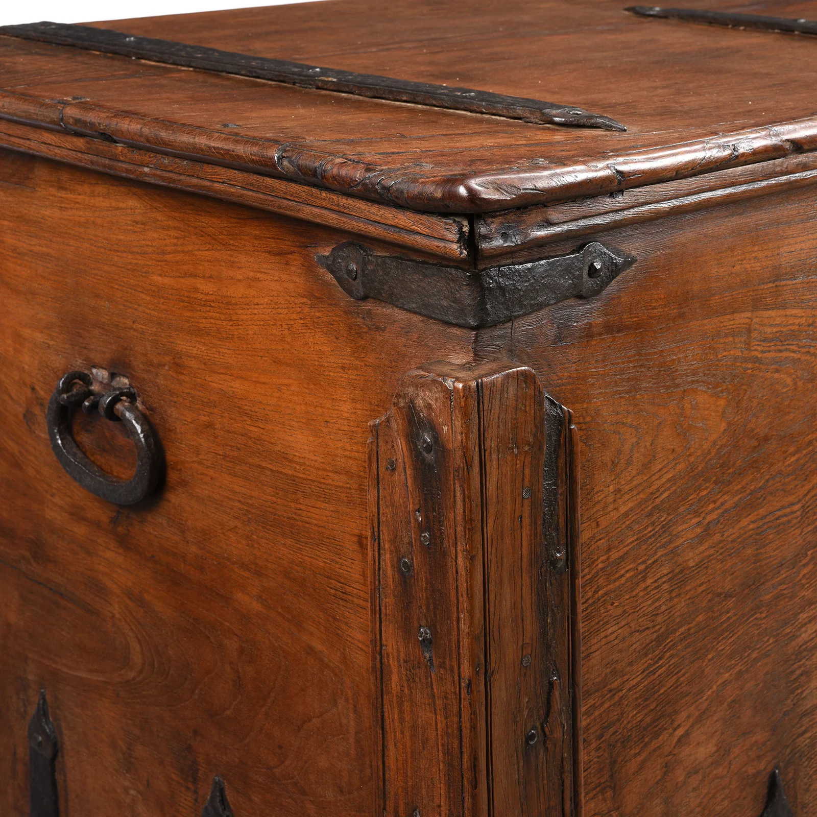 Iron Bound Teak Merchant Chest From Goa - 19th Century - Image 8