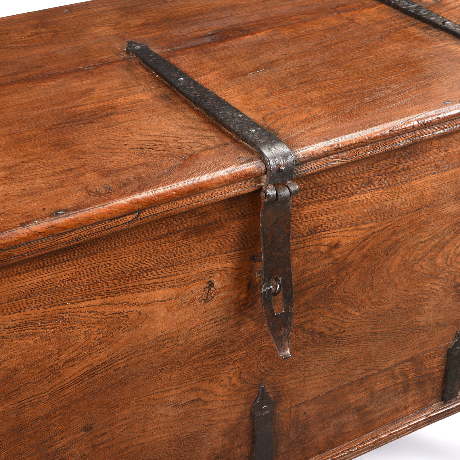 Iron Bound Teak Merchant Chest From Goa - 19th Century - Image 9