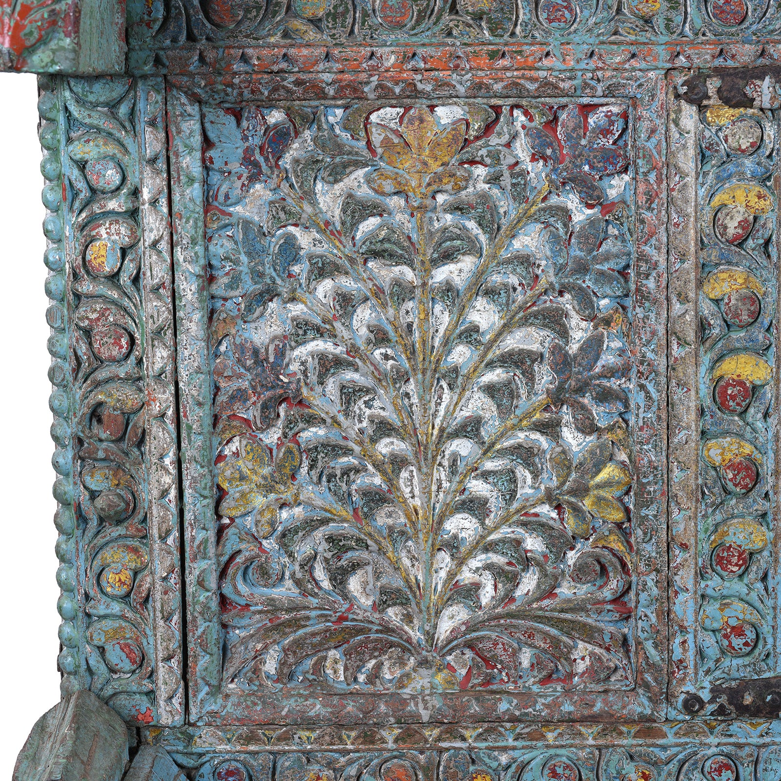Painted Majus Dowry Chest From Saurashtra - 19th Century - Image 5