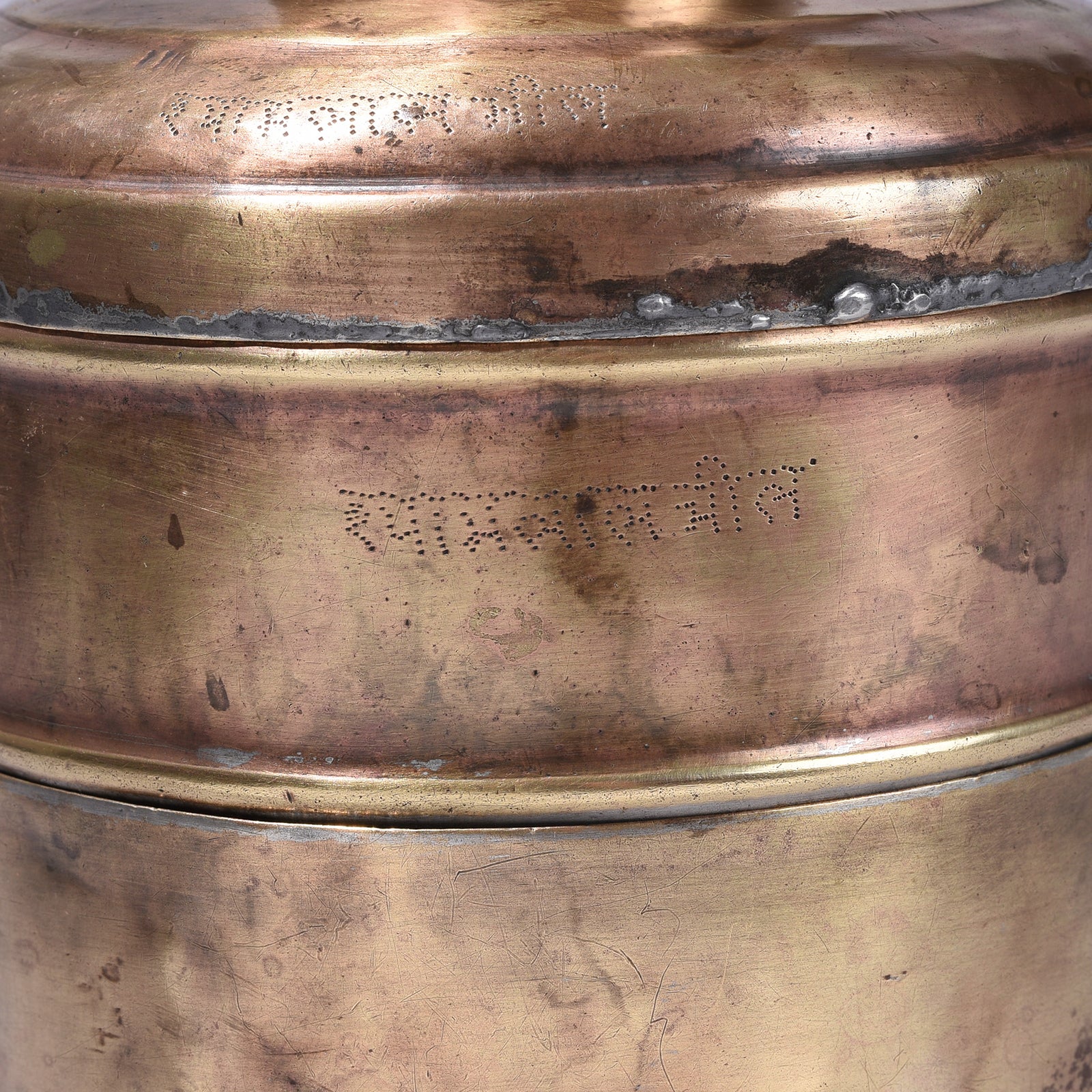 3 Tier Brass Tiffin Box - Ca 1900 - Image 2