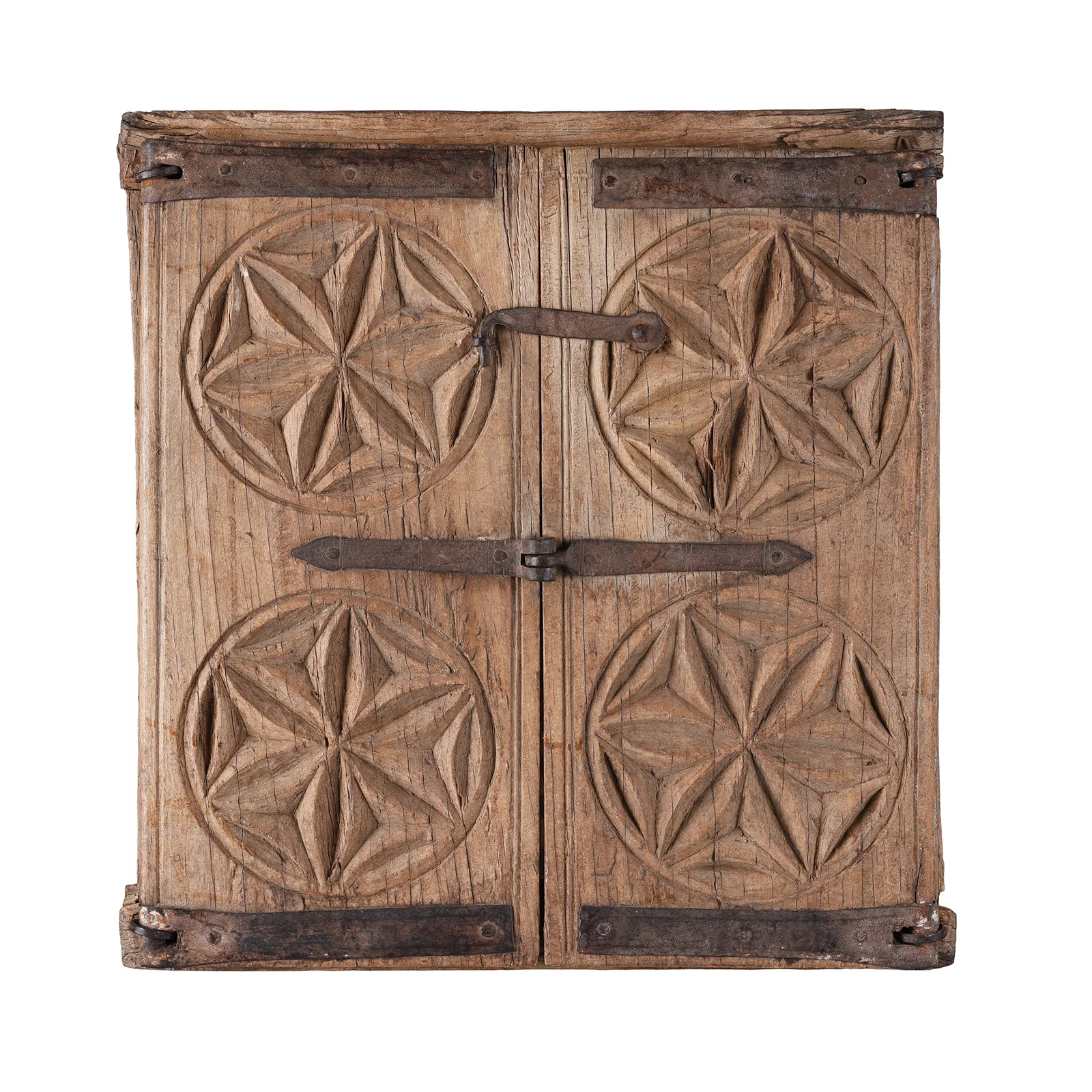 Bleached Teak Rajasthani Mirror - 19th Century - Image 3