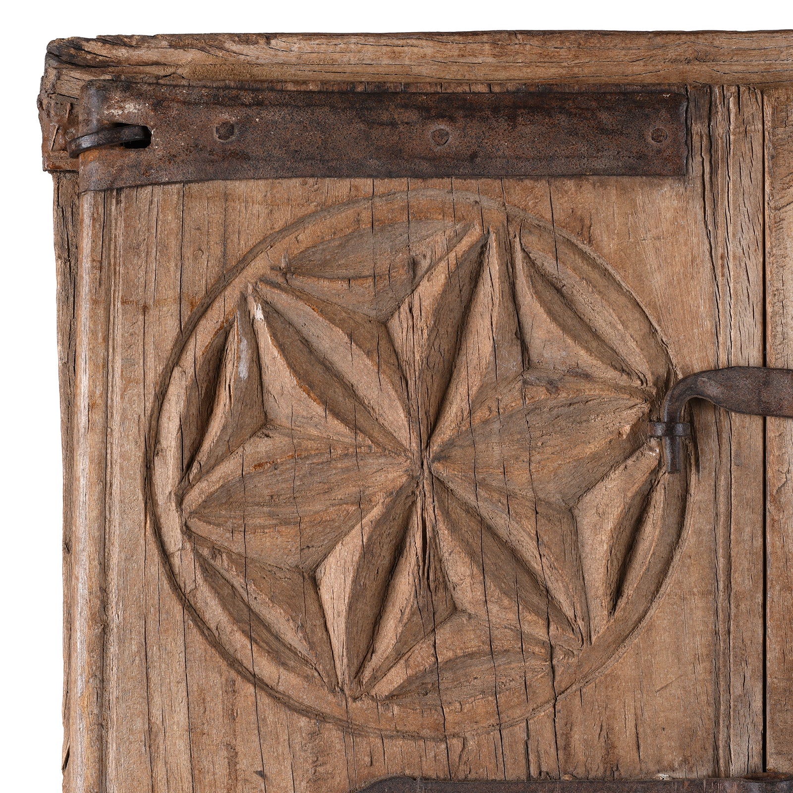 Bleached Teak Rajasthani Mirror - 19th Century - Image 4