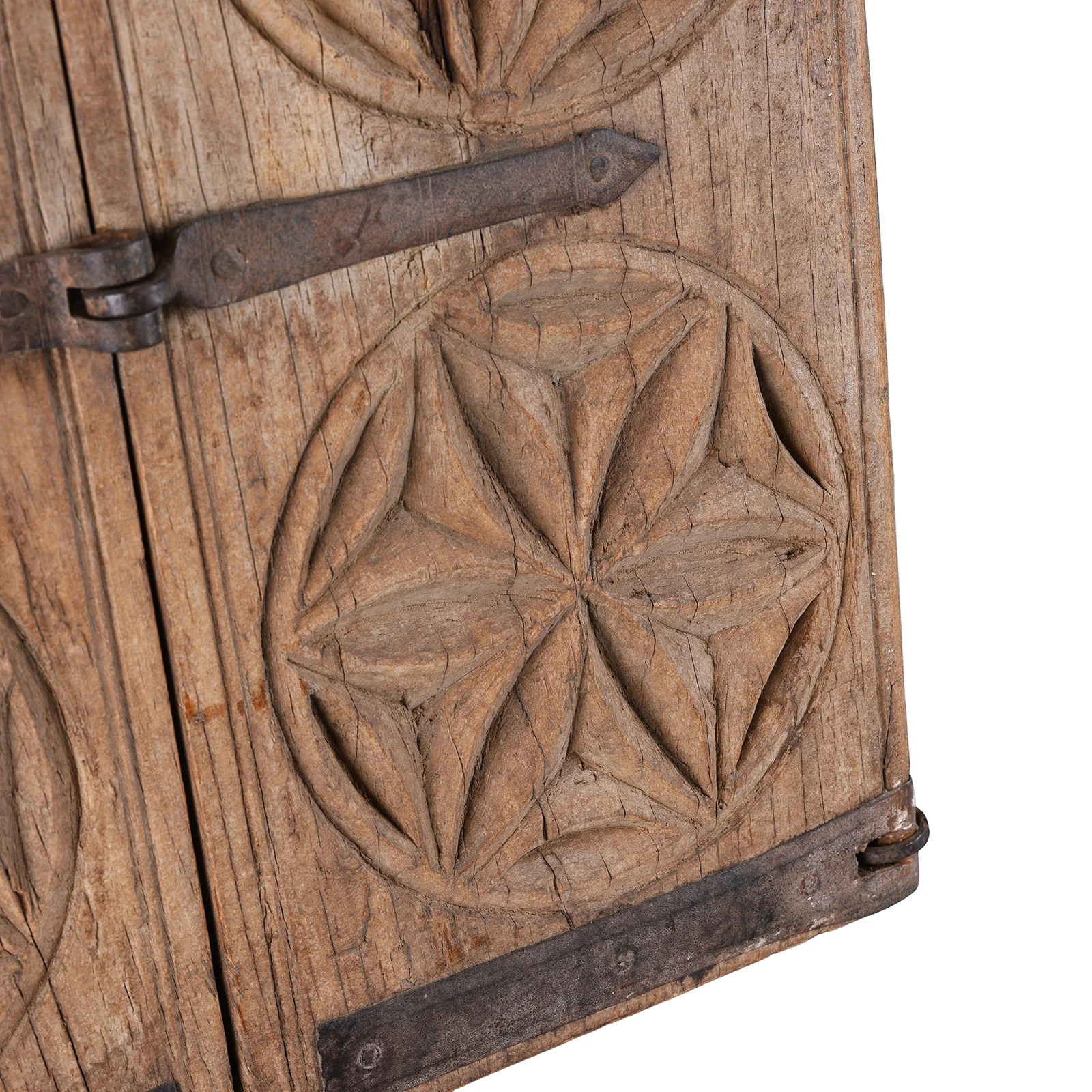 Bleached Teak Rajasthani Mirror - 19th Century - Image 5