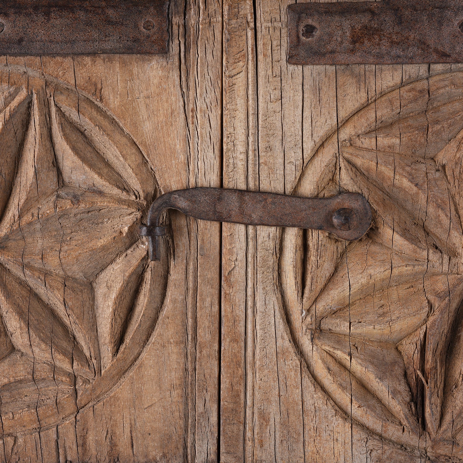 Bleached Teak Rajasthani Mirror - 19th Century - Image 6