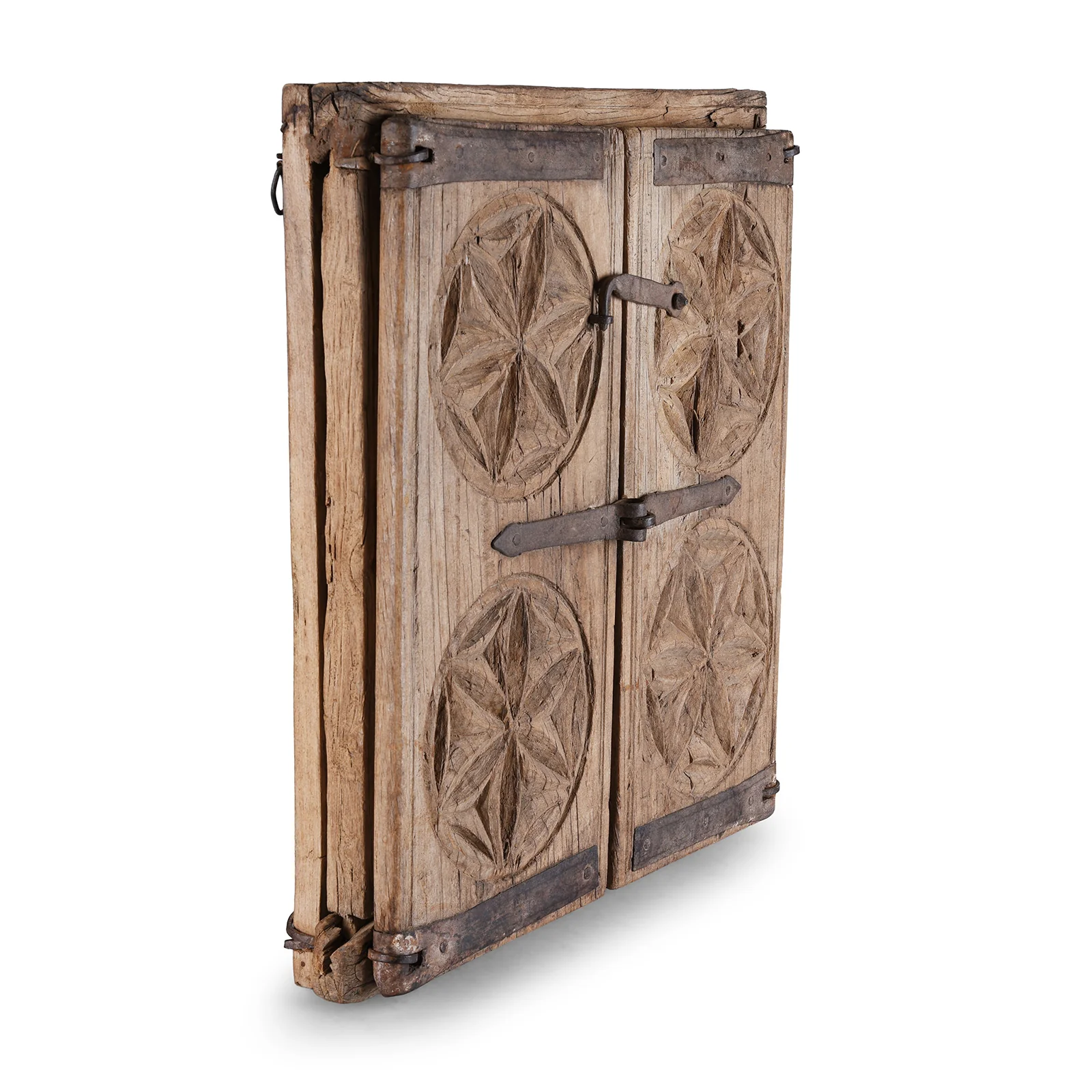 Bleached Teak Rajasthani Mirror - 19th Century - Image 7