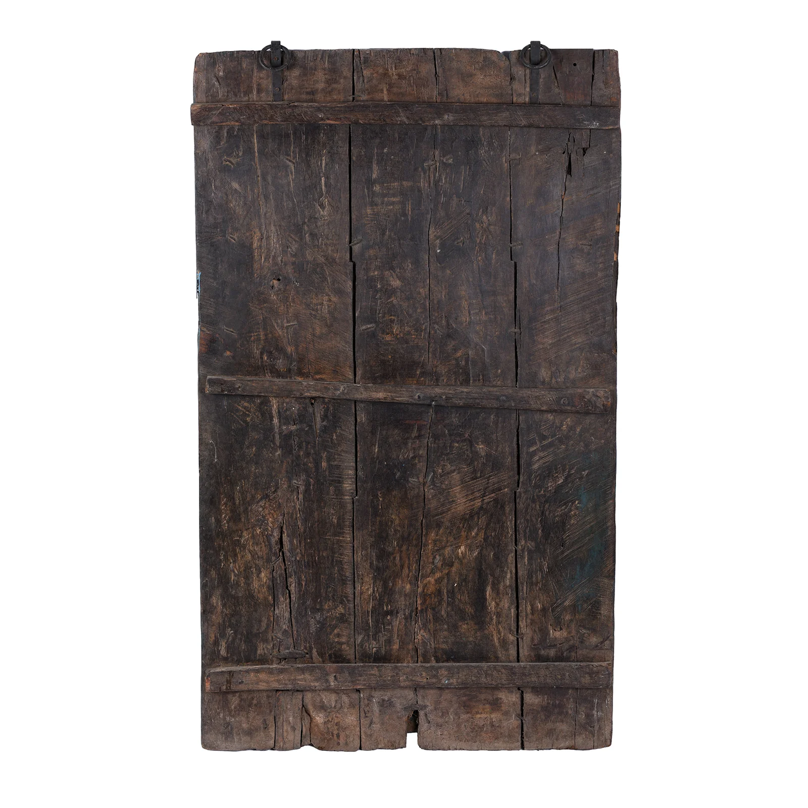 Blue Painted Tribal Door From Orissa - 19th Century - Image 7