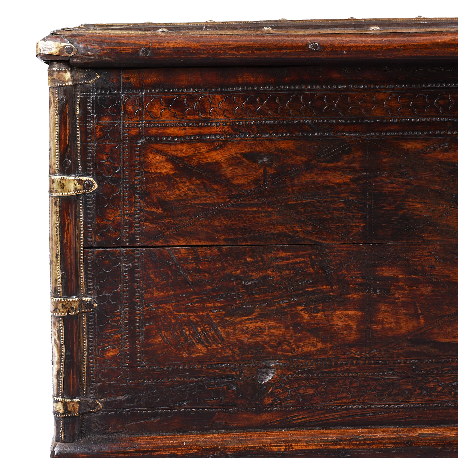 Brass Bound Indian Sheesham Chest - Early 19th Century - Image 2