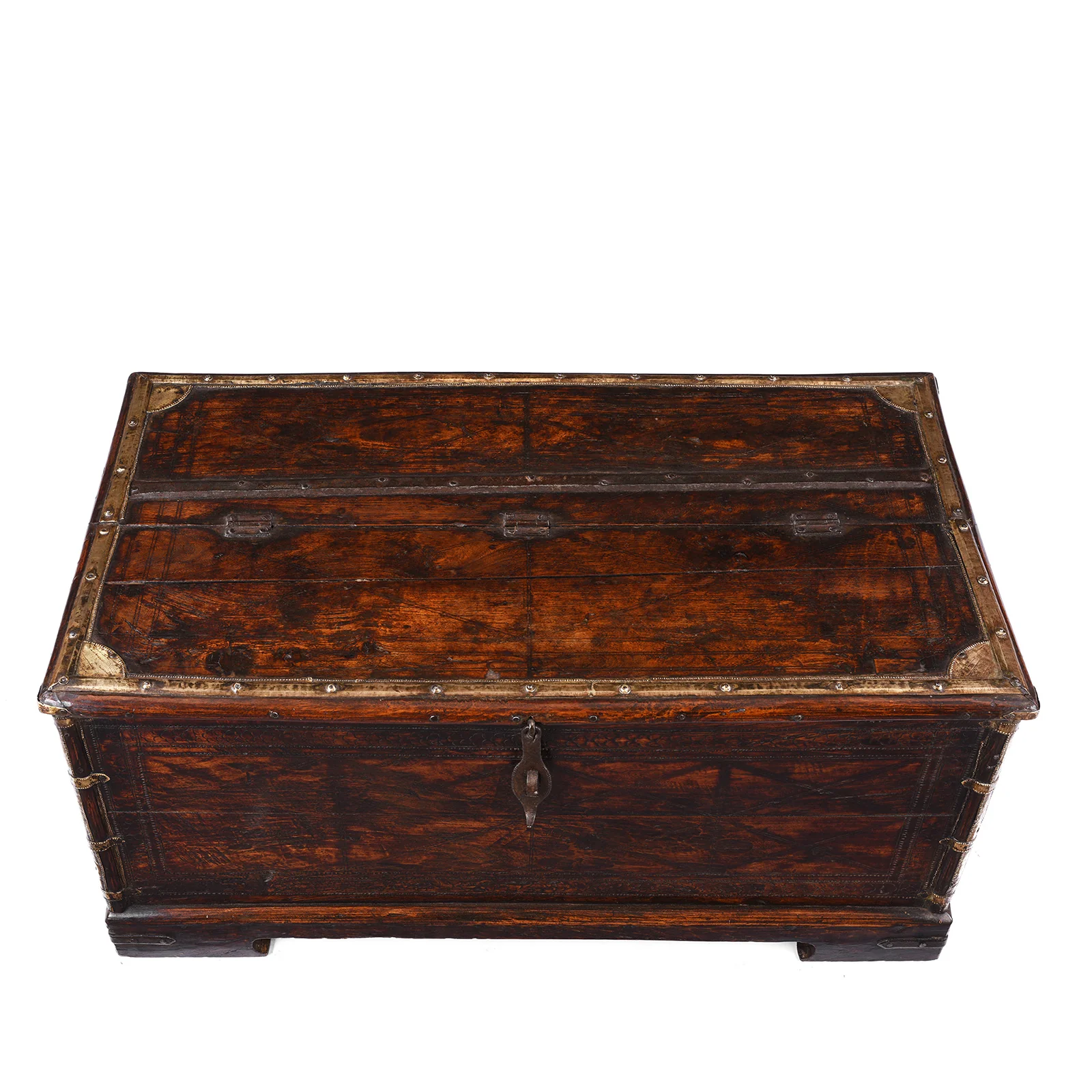 Brass Bound Indian Sheesham Chest - Early 19th Century - Image 3