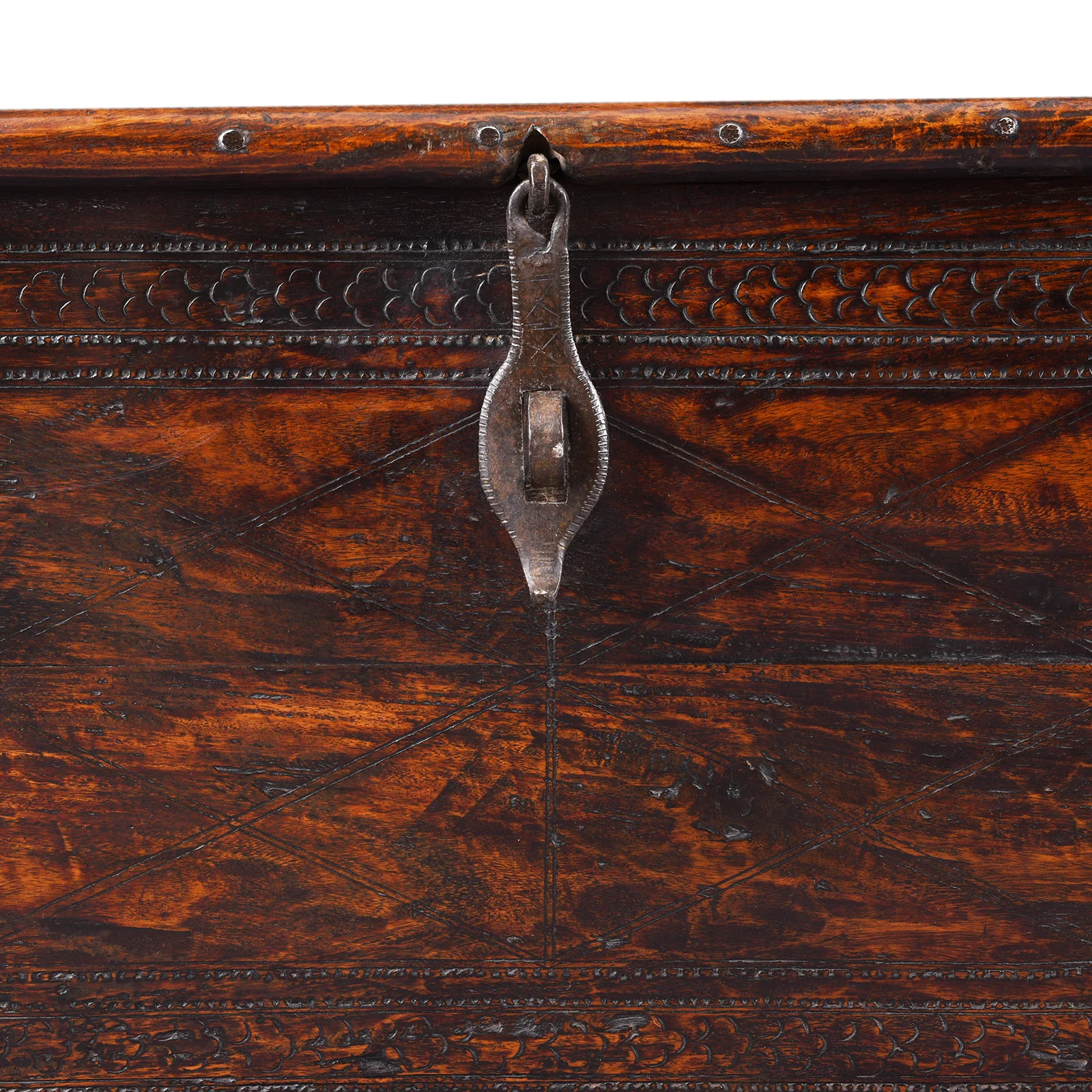 Brass Bound Indian Sheesham Chest - Early 19th Century - Image 4