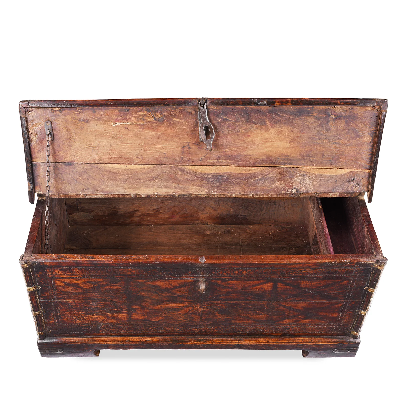 Brass Bound Indian Sheesham Chest - Early 19th Century - Image 5