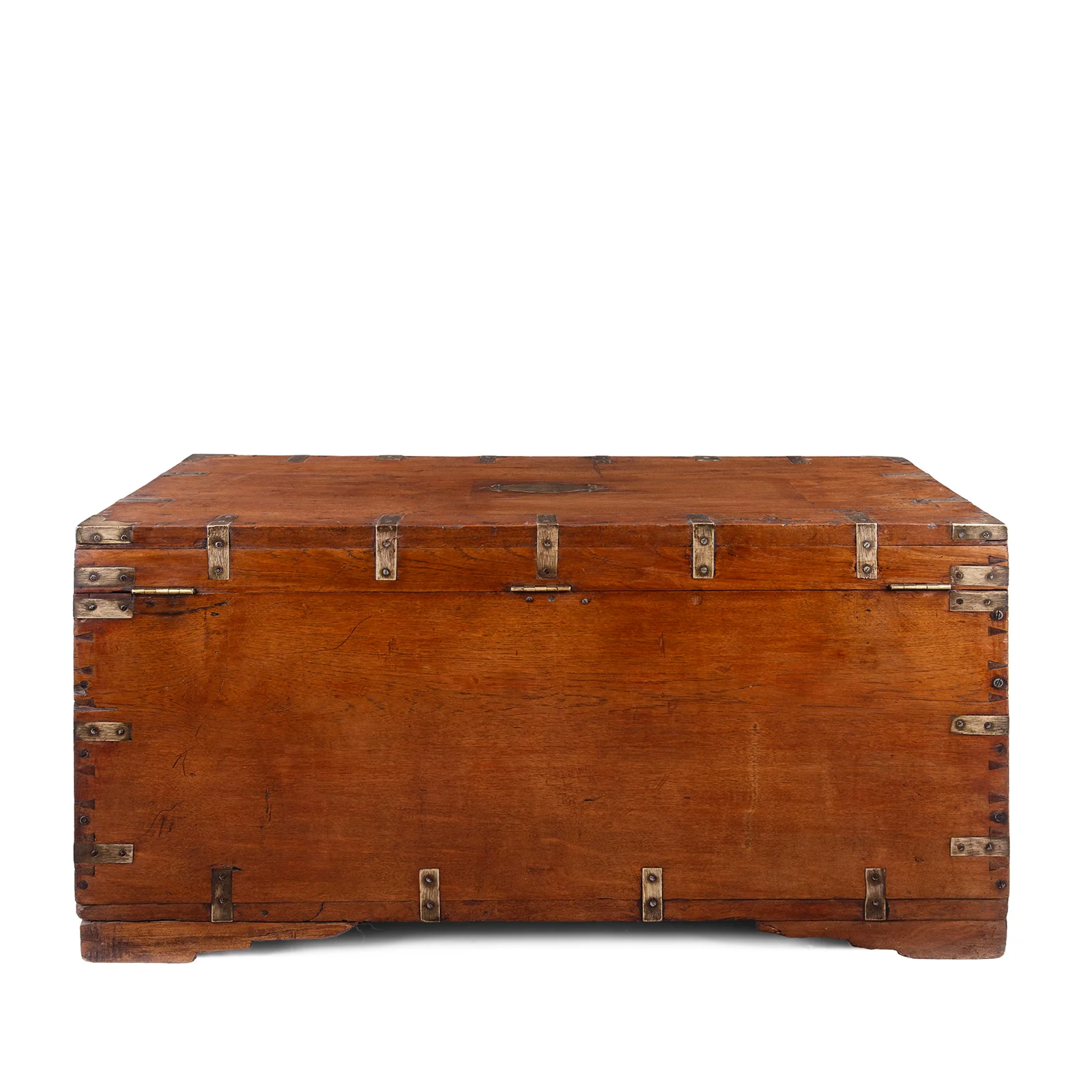 Burmese Brass Bound Military Chest - 19thC - Image 12