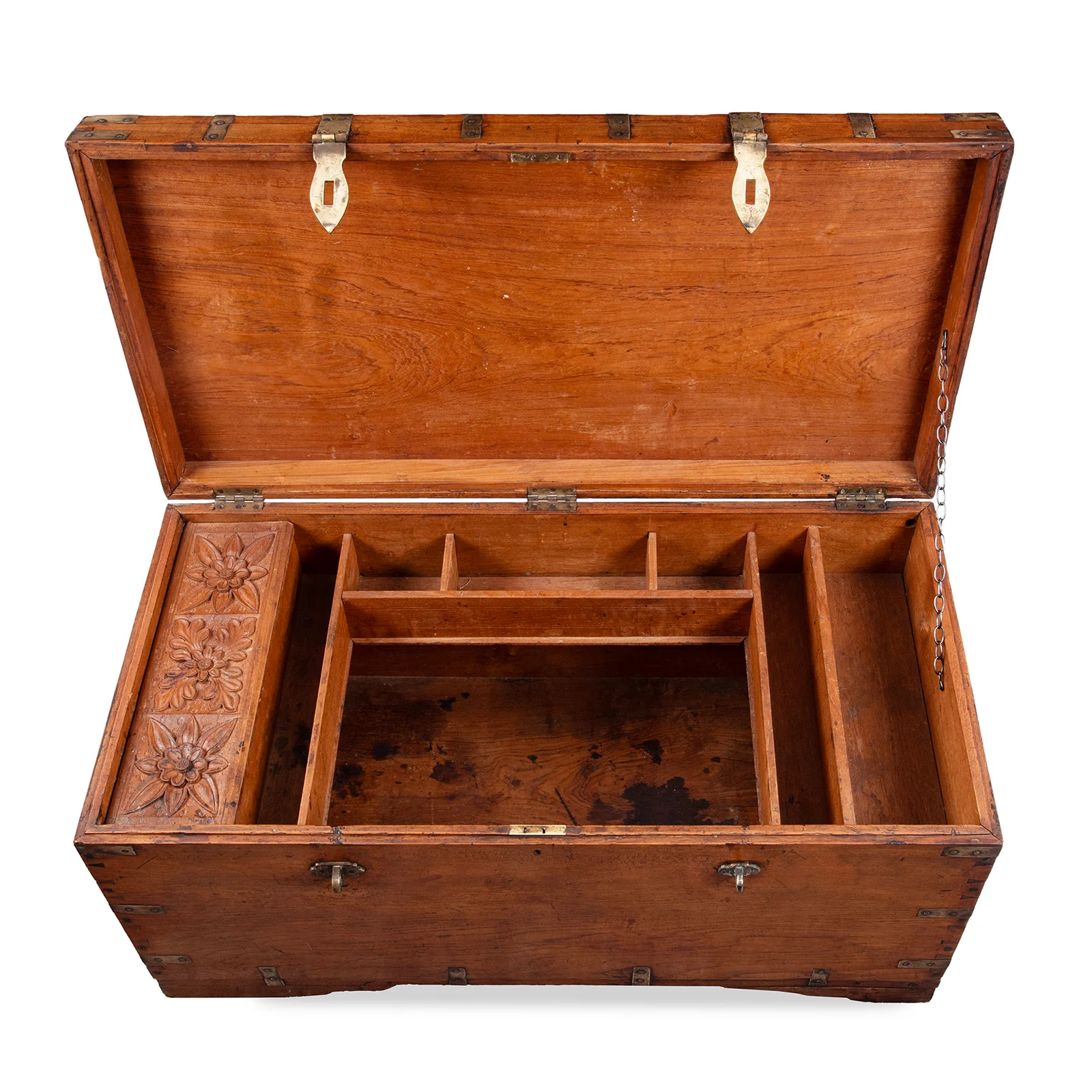 Burmese Brass Bound Military Chest - 19thC - Image 3